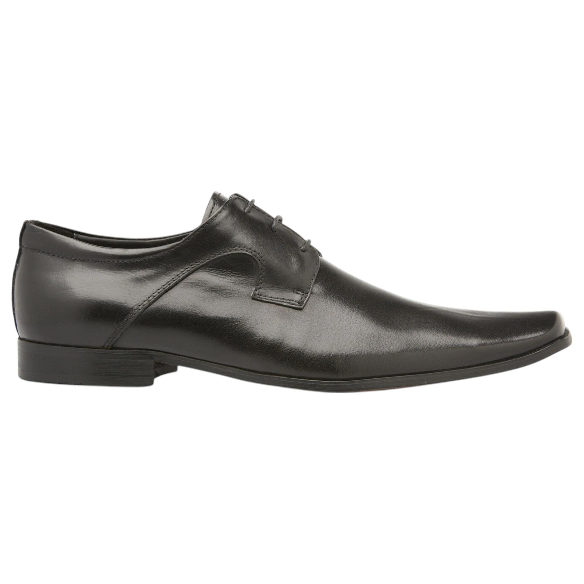 2 Zasel Mens Latsion Leather Dress Casual Formal Lace Up Shoes BLACK, 2 of 3