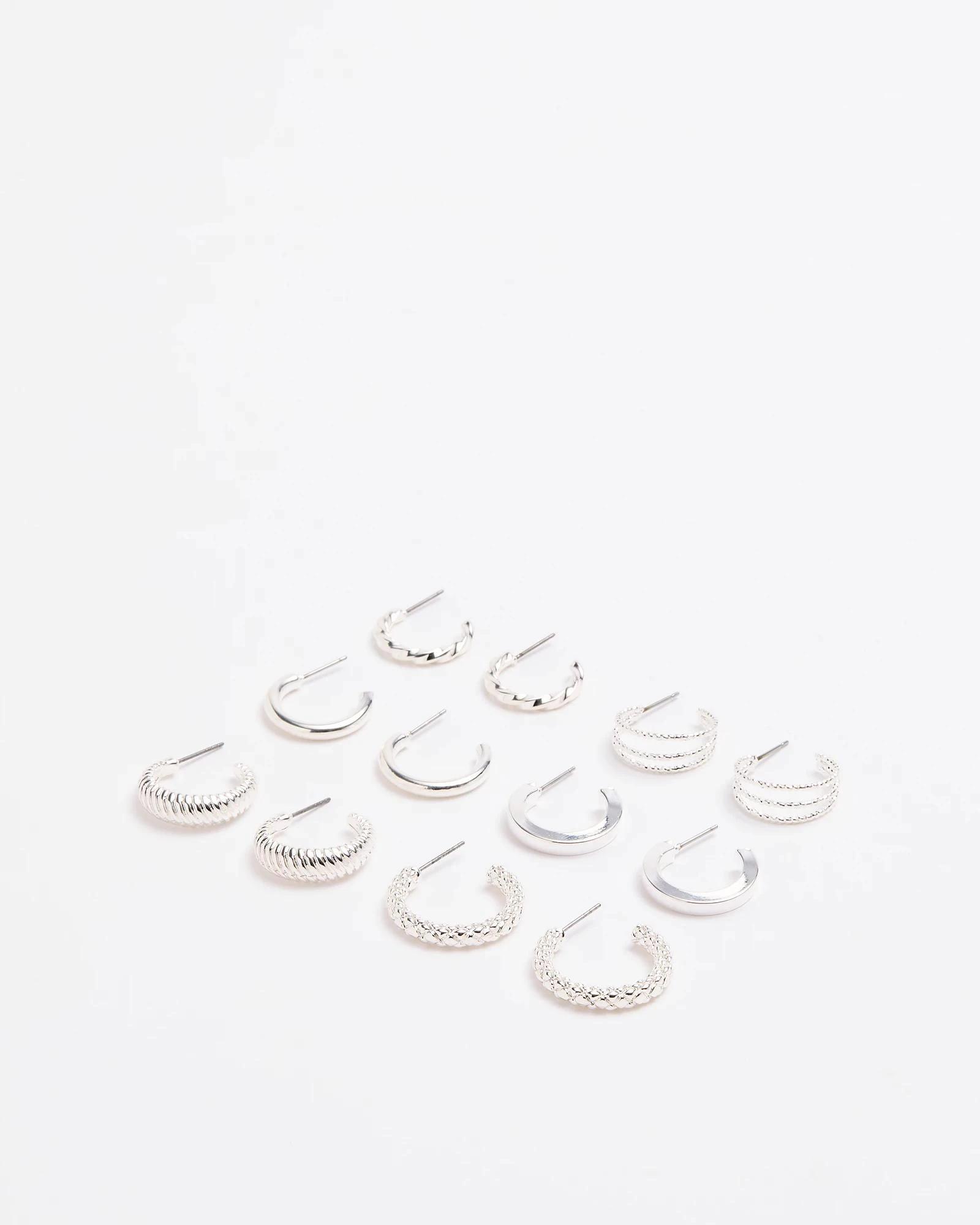1 Target Mini Multi Hoop Earrings Pack SILVER COLOURWAY, 1 of 1