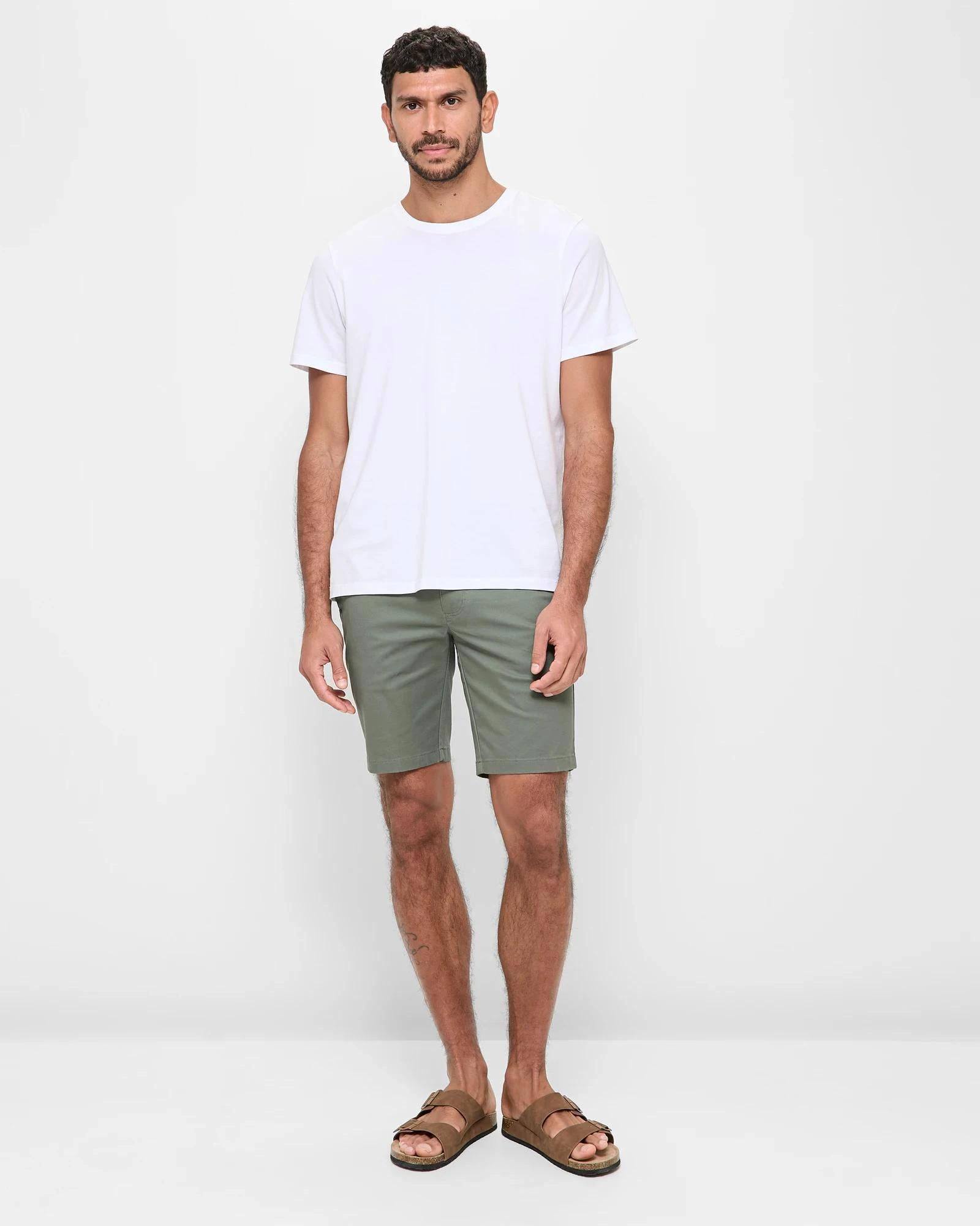 2 Target Australian Cotton Blend Slim Chino Shorts KHAKI, 2 of 5