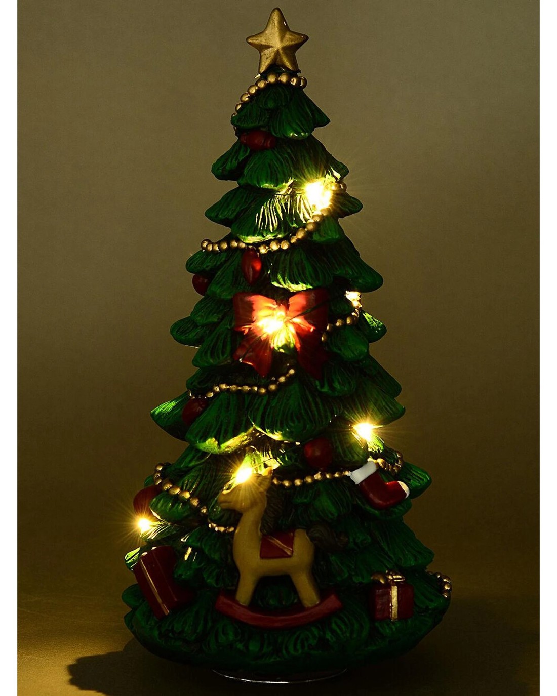 Christmas Warehouse Musical Wind Up Christmas Tree Ornament With Warm ...