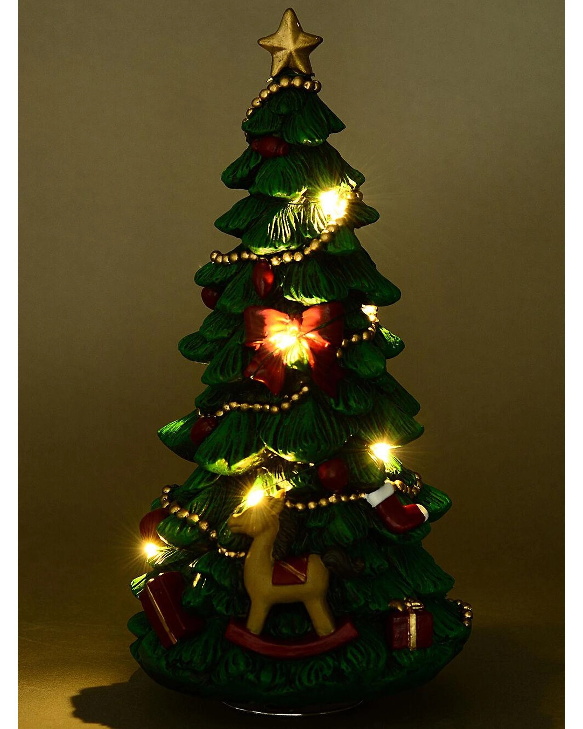 Christmas Warehouse Musical Wind Up Christmas Tree Ornament With Warm ...