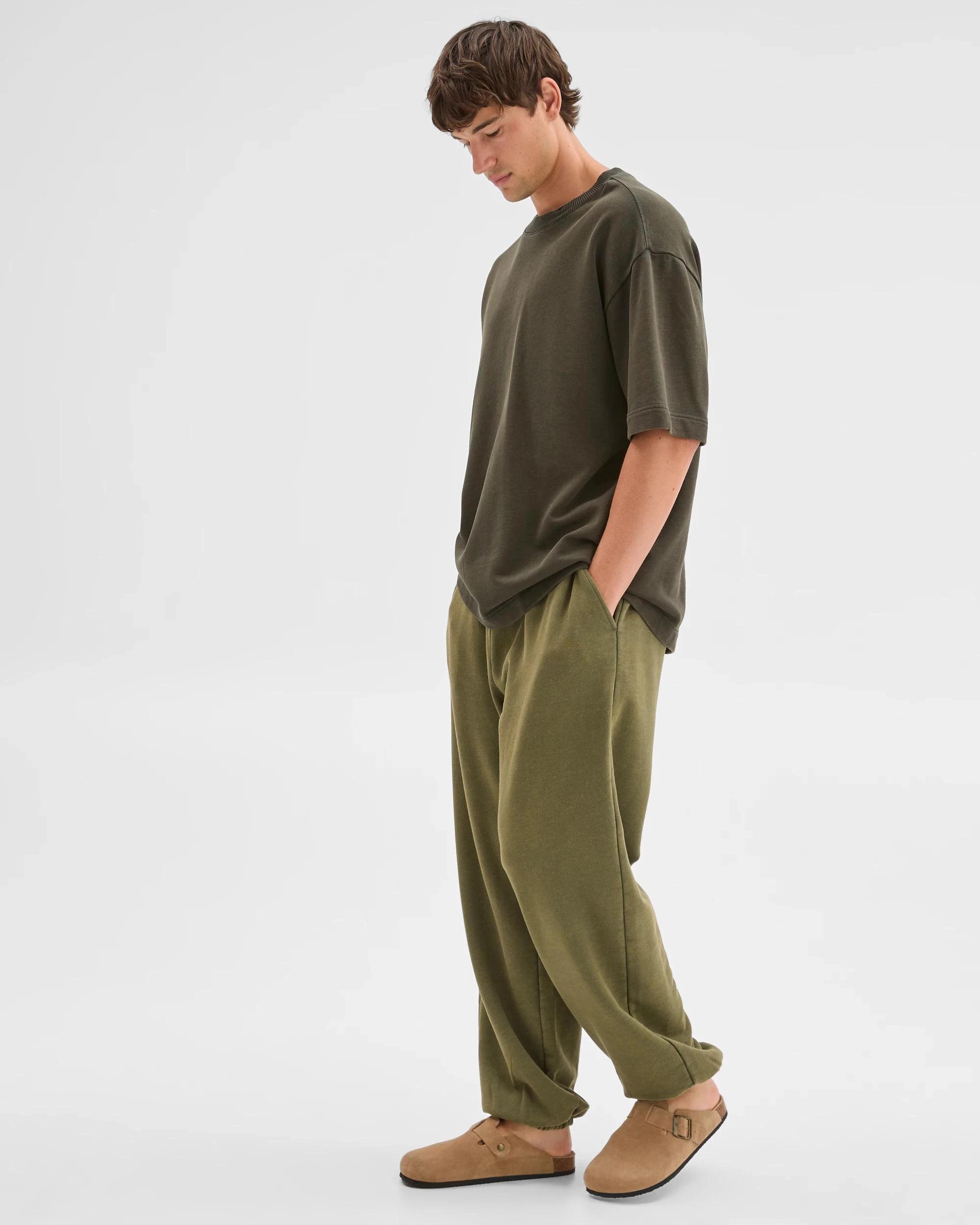 2 Commons Australian Cotton Blend Heavyweight Cuffed Trackpants KHAKI, 2 of 6
