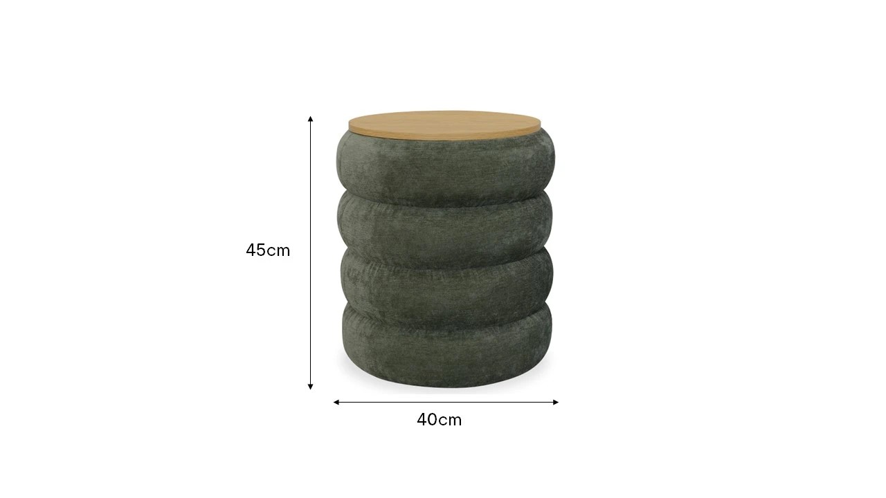 6 Bubble Ottoman with Storage - Green, 6 of 6