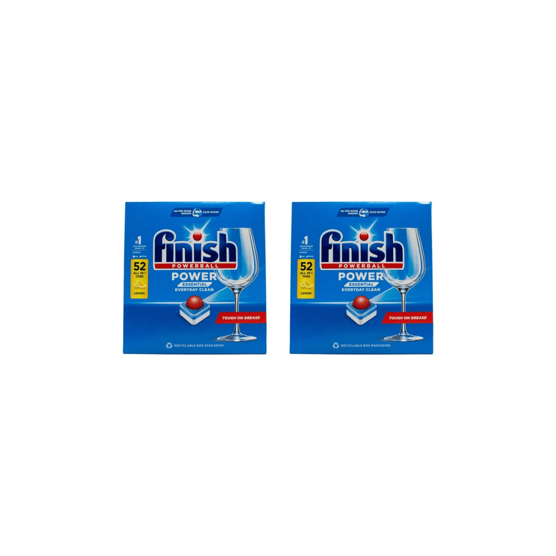 1 Finish 52pc Dishwasher Tablets - Powerball Tablets - Lemon Dishwasher Tablets, 1 of 5