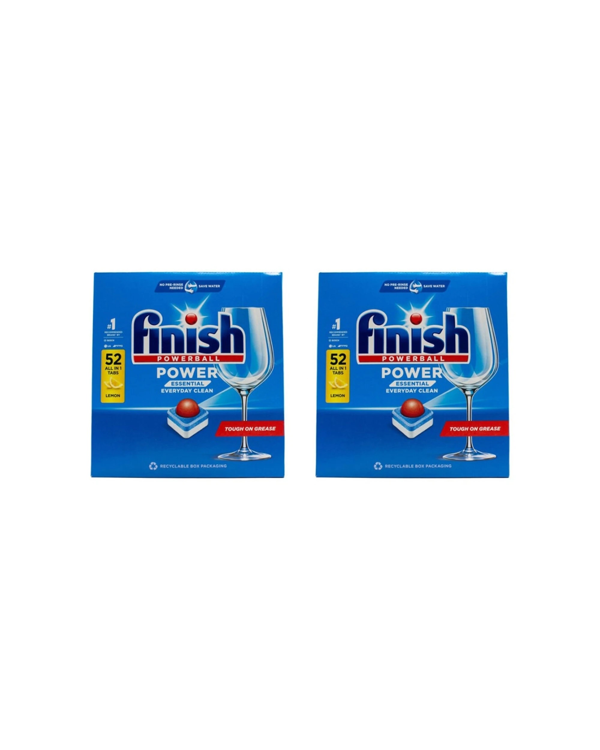 1 Finish 52pc Dishwasher Tablets - Powerball Tablets - Lemon Dishwasher Tablets, 1 of 5