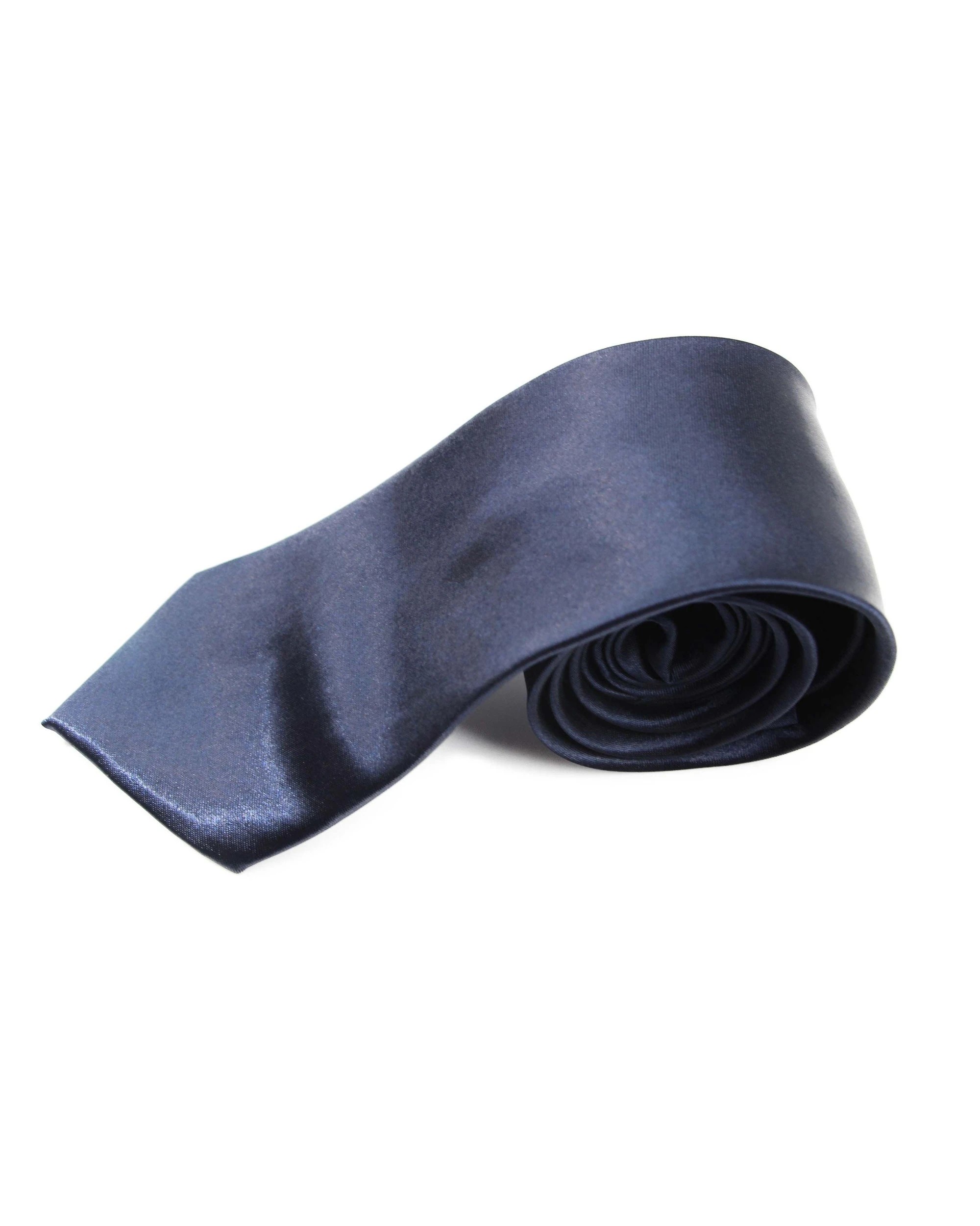 2 Zasel Mens Midnight Blue 8cm Plain Neck Tie, 2 of 2