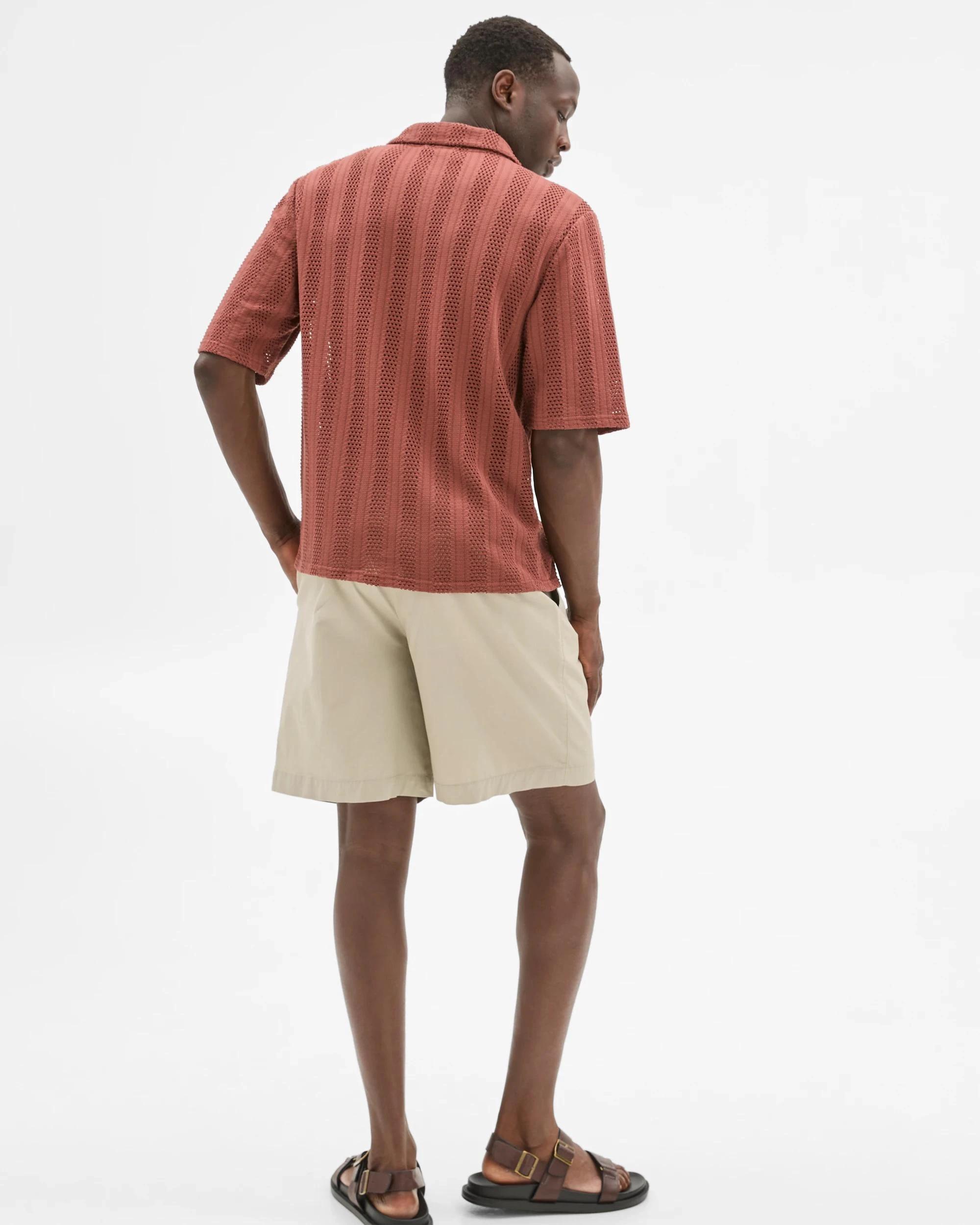 4 Australian Cotton Blend Knit Resort Shirt - Commons RUST, 4 of 5