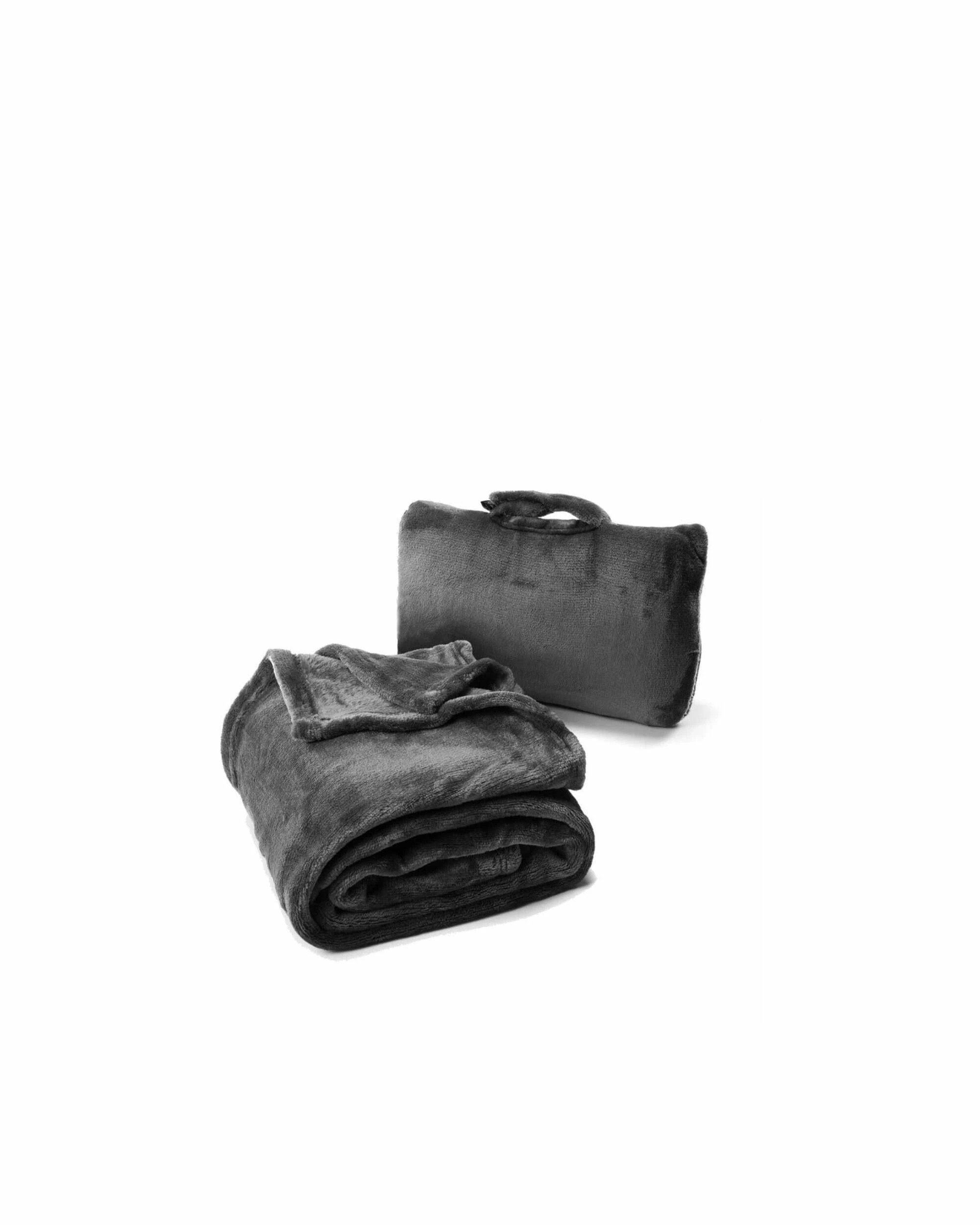 1 Cabeau Fold 'n Go Travel Blanket - Charcoal, 1 of 1