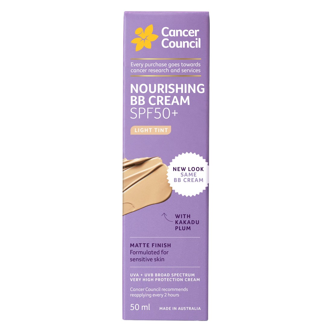 1 Cancer Council Nourishing SPF 50+ BB Cream 50ml - Light Tint, Kakadu Plum, 1 of 8