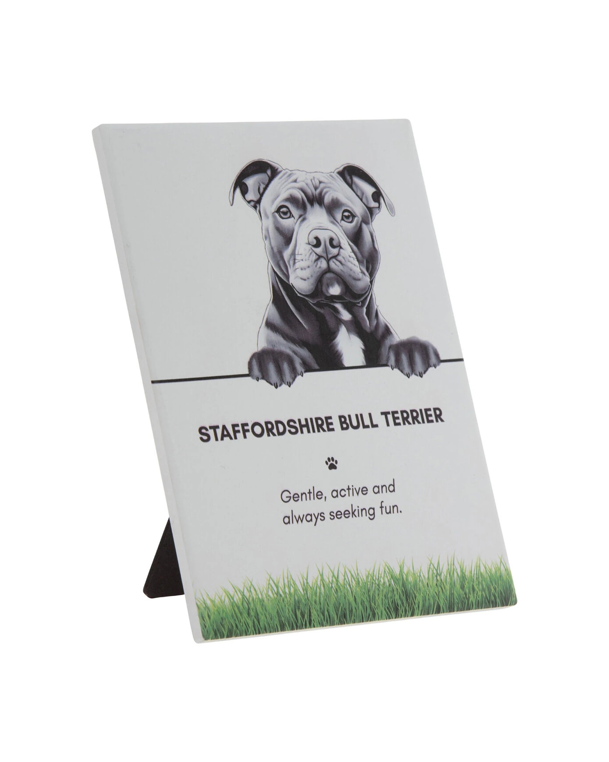 2 Bramble Bay 2PK Pet Wall Art Plaque Staffordshire Bull Terrier Dog Lovers Gift 16.5x21cm - Multi, 2 of 3