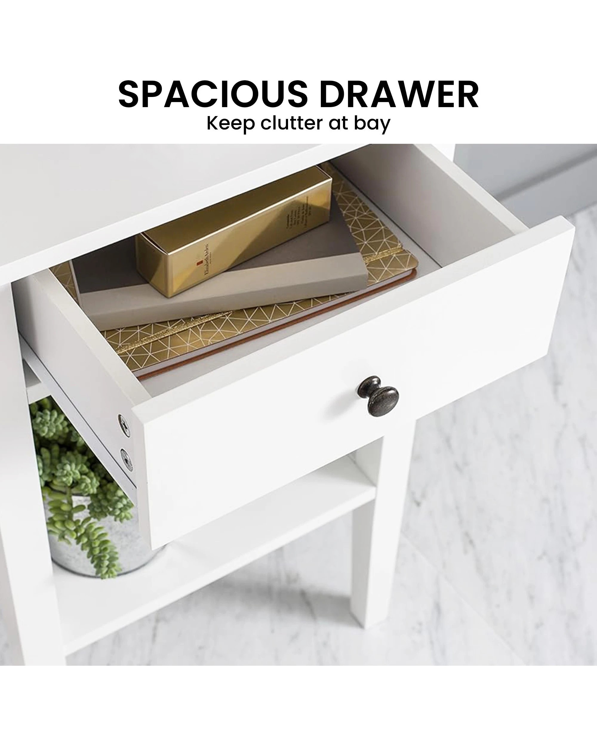 7 Sarantino Rue Bedside Table In White, 7 of 10