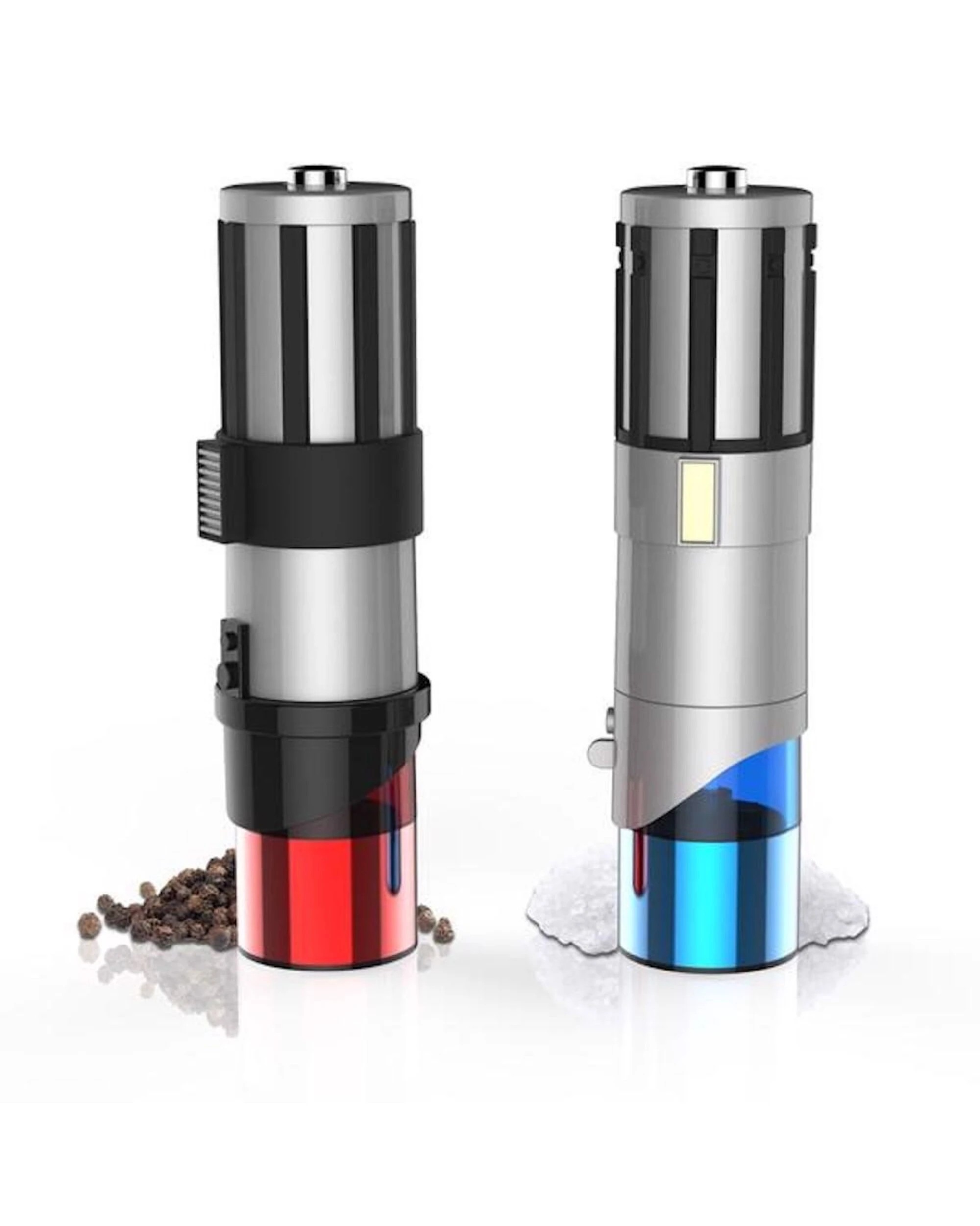 1 Star Wars - Lightsaber Electric Salt & Pepper Grinder Set - Black,Blue,Red,Silver, 1 of 5
