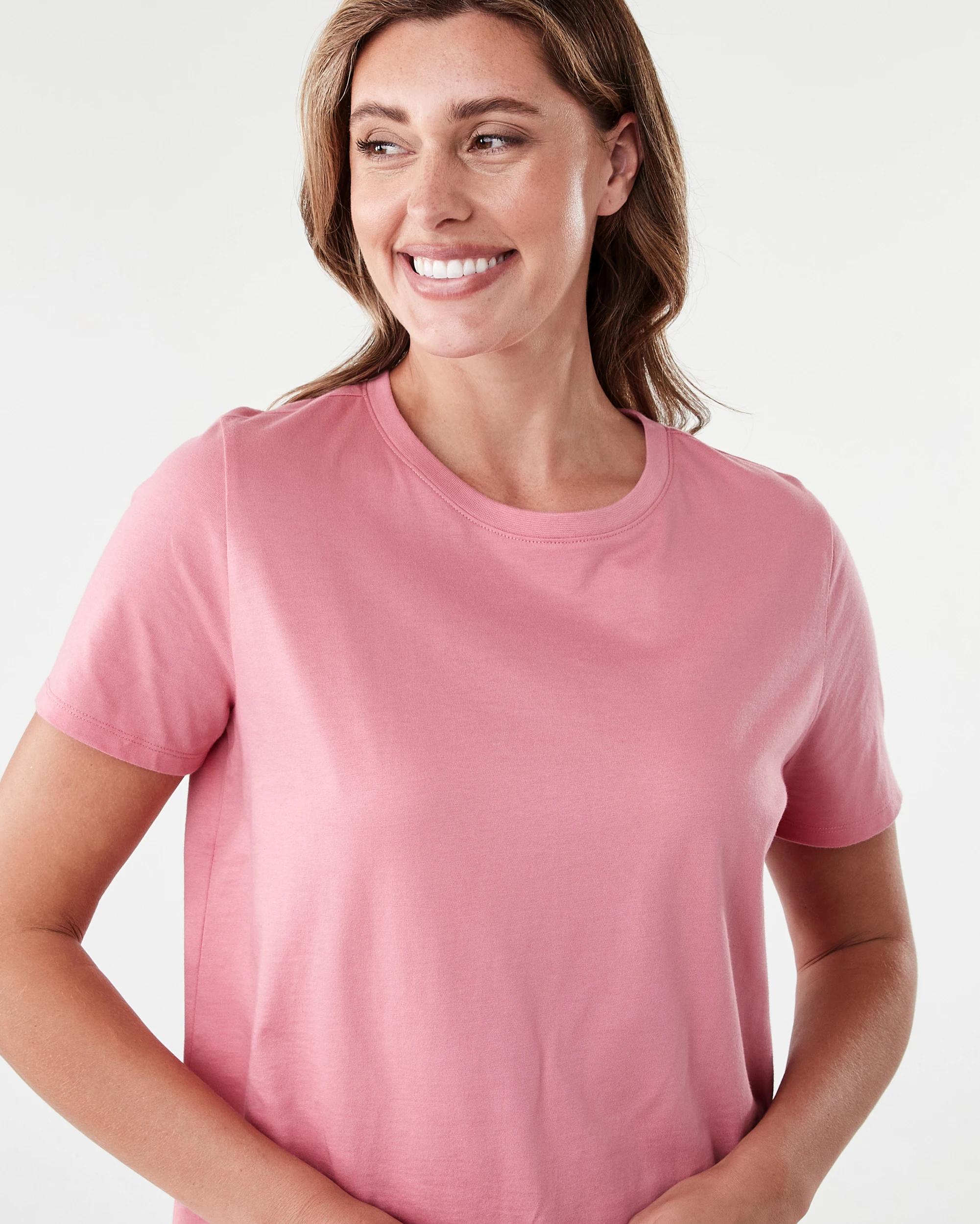 4 Short Sleeve Australian Cotton T-shirt Pink Glow, 4 of 5