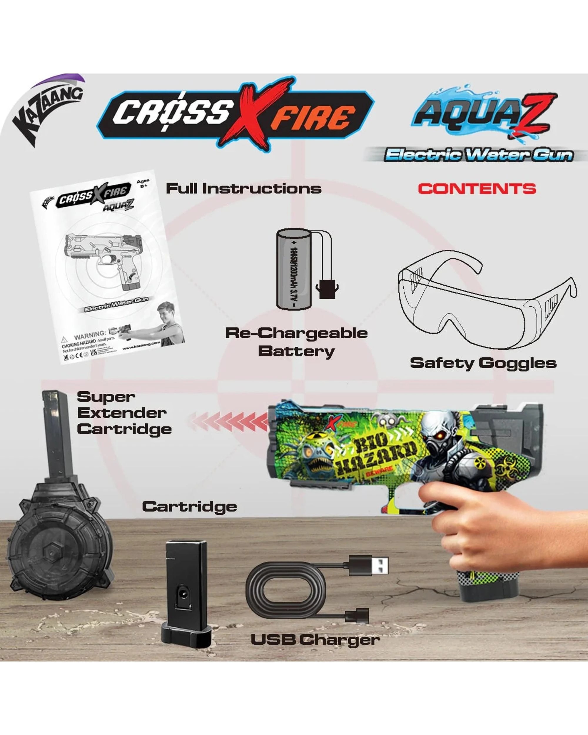 5 CrossXFire Aquaz Biohazard Electric Water Gun, 5 of 6