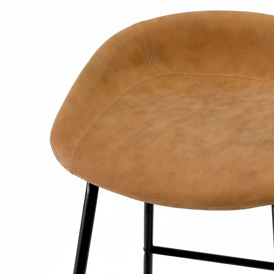 5 Artiss 4x Bar Stools Kitchen Dining Chairs Counter Stool PU Leather Metal - Brown, 5 of 5