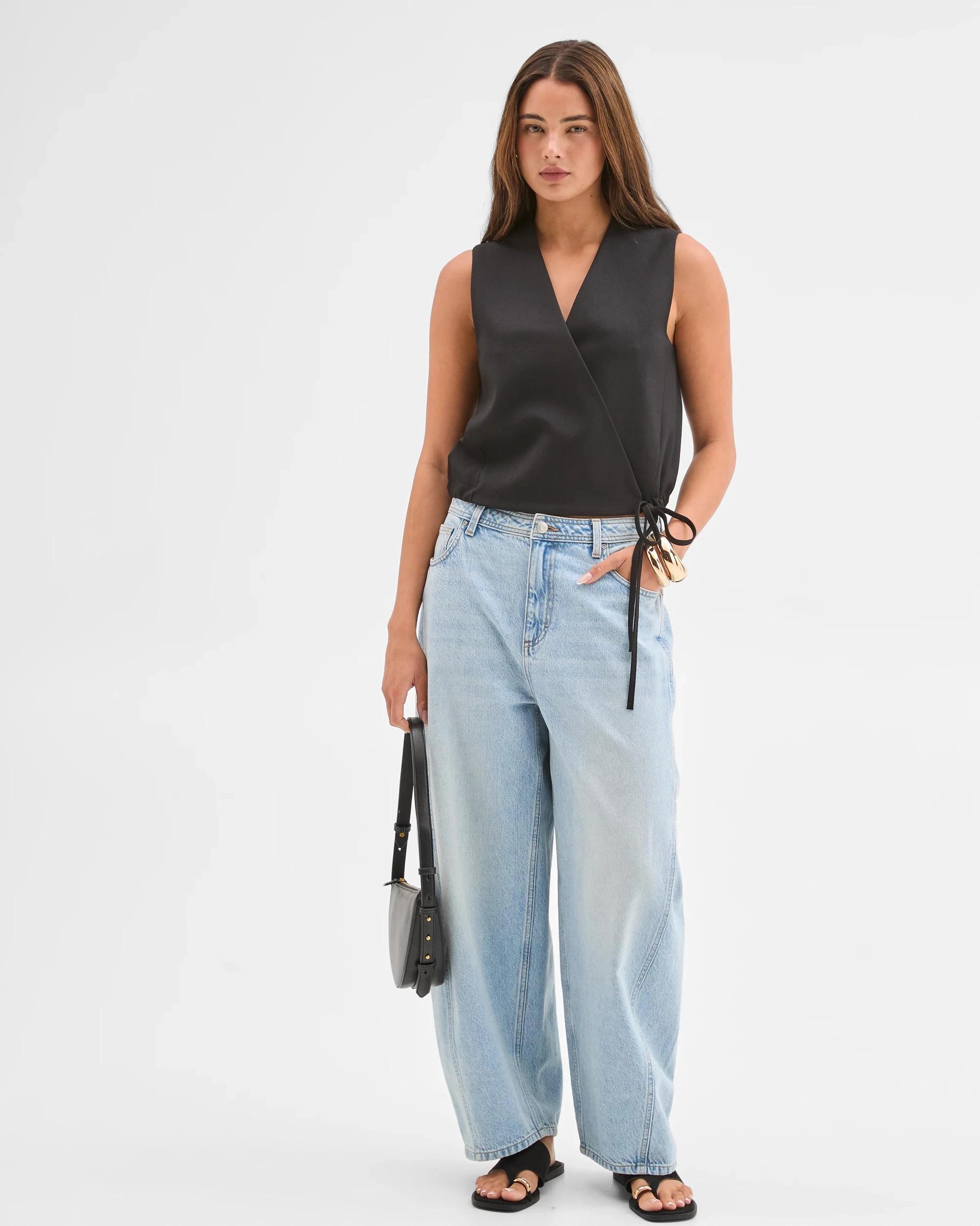 2 Lily Loves Wrap Tie Vest BLACK, 2 of 7