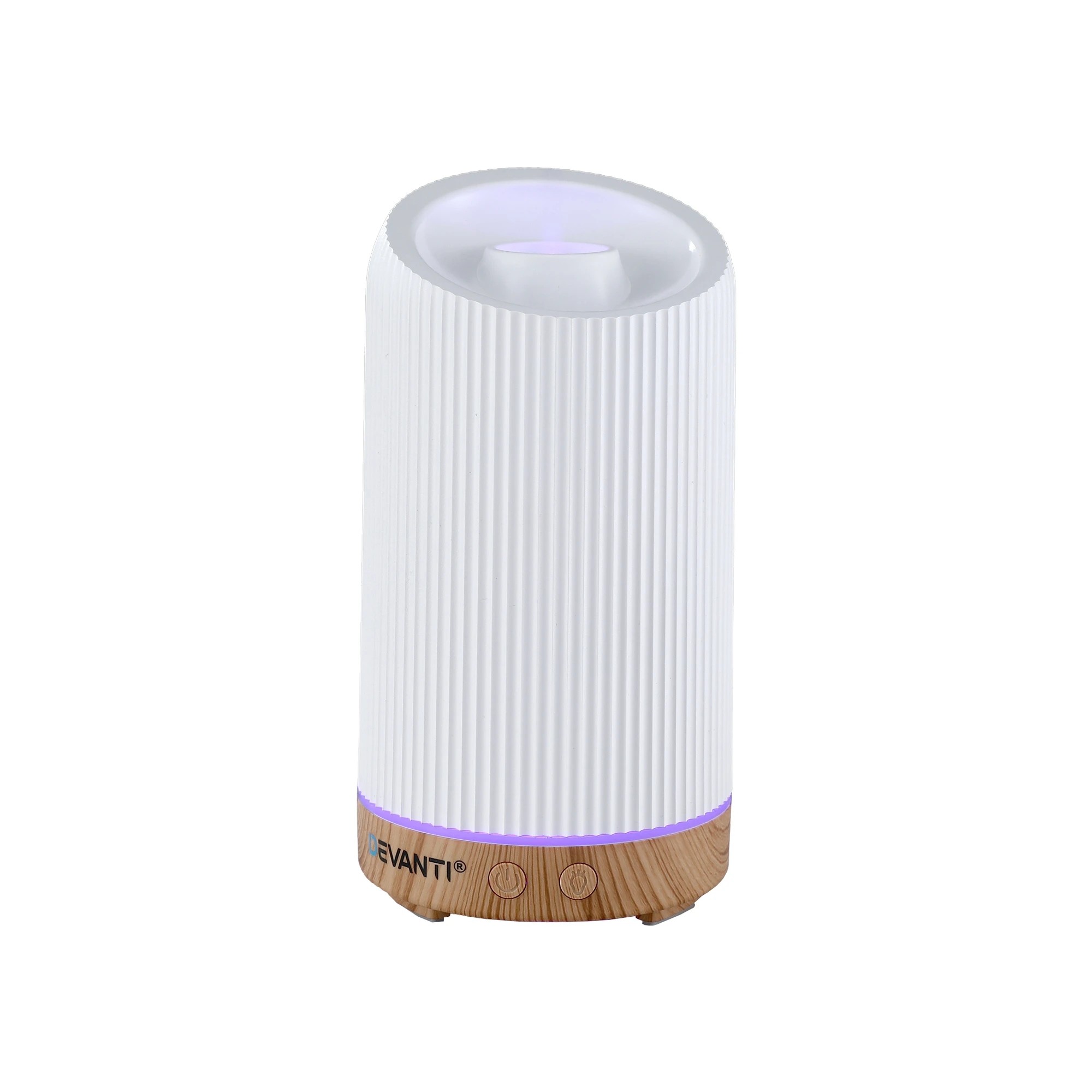 1 Devanti Ultrasonic Aroma Diffuser Aromatherapy 200ml LED Lights Iron Humidifier - Multi, 1 of 9