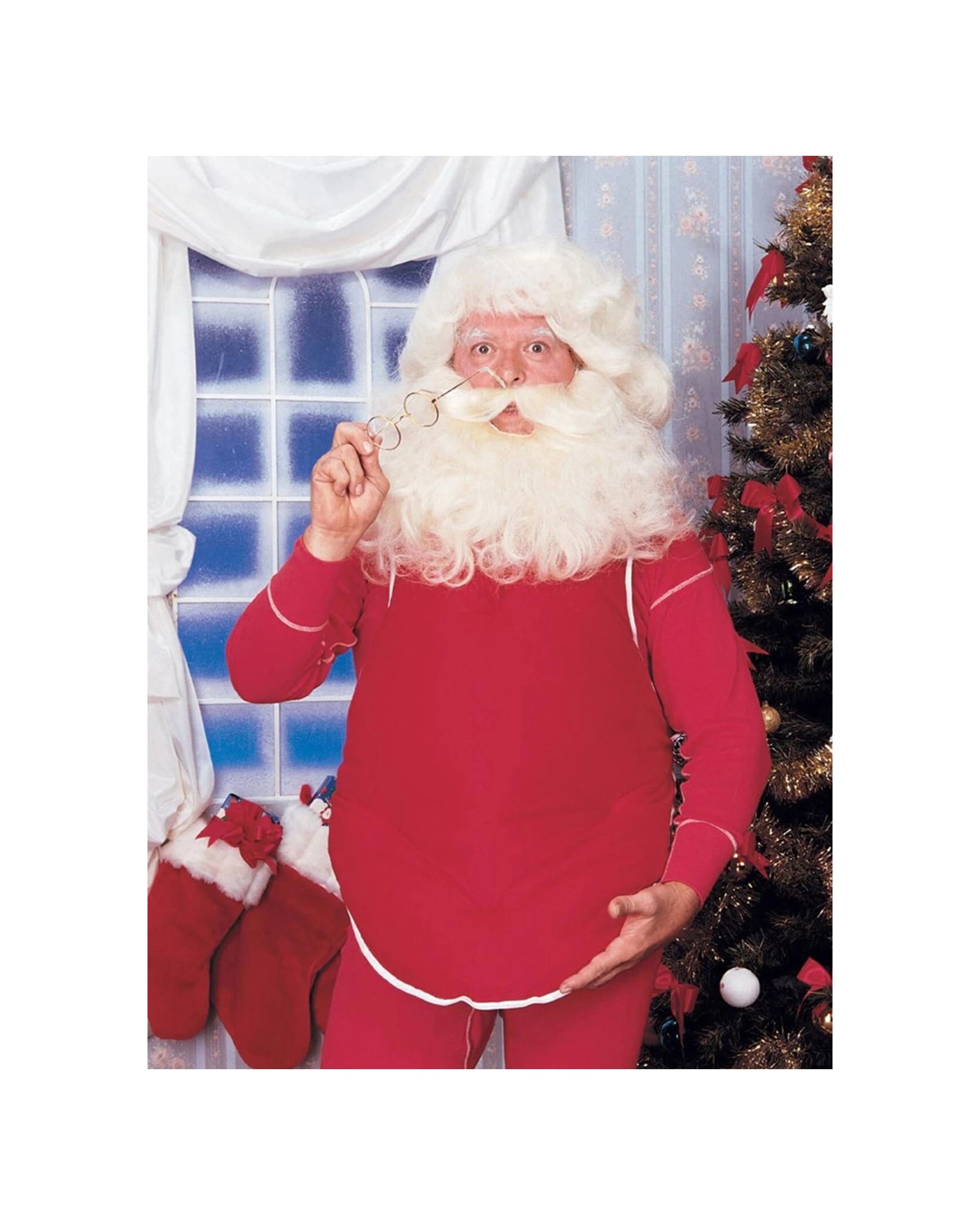 2 Rubies Santa Belly Stuffed Costume Accessory Adult Christmas Party Wear 35x20cm - Red, 2 of 3
