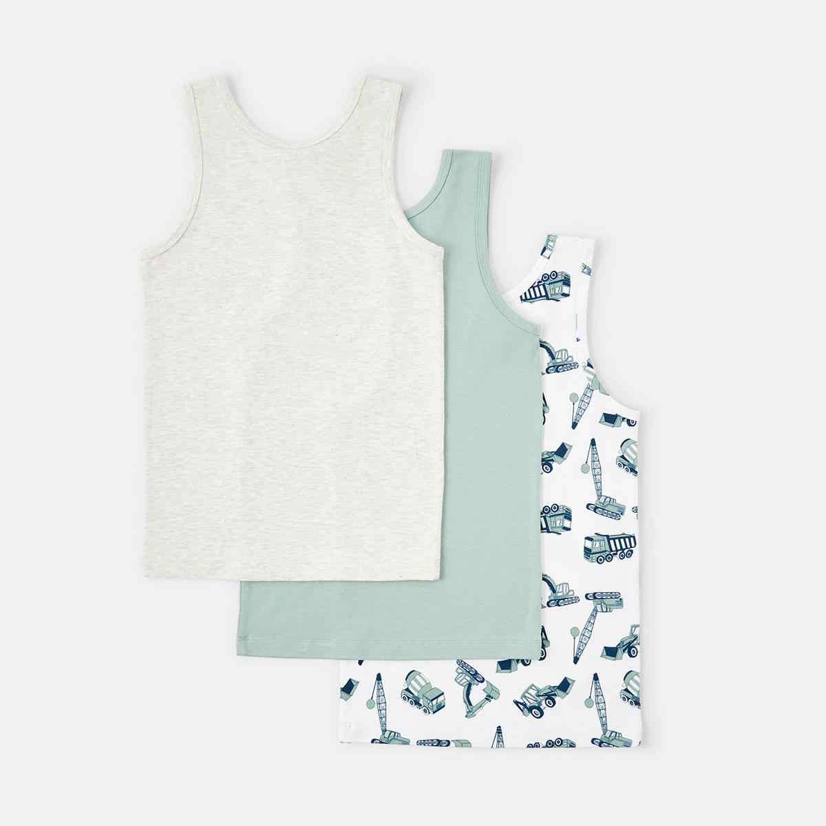 2 3 Pack Super Soft Singlets Digger, 2 of 6