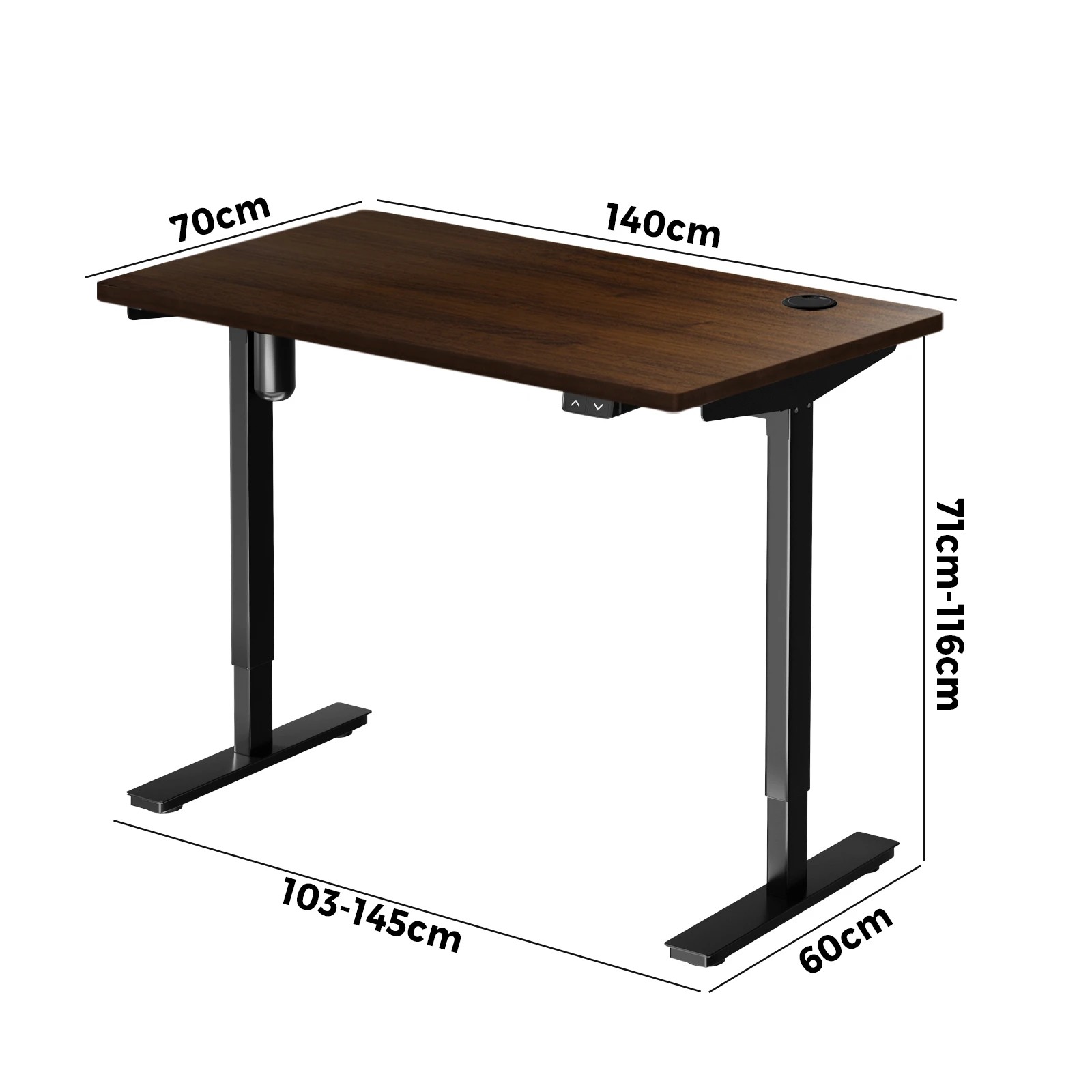4 Oikiture 140cm Electric Standing Desk Single Motor
 - Multi, 4 of 4
