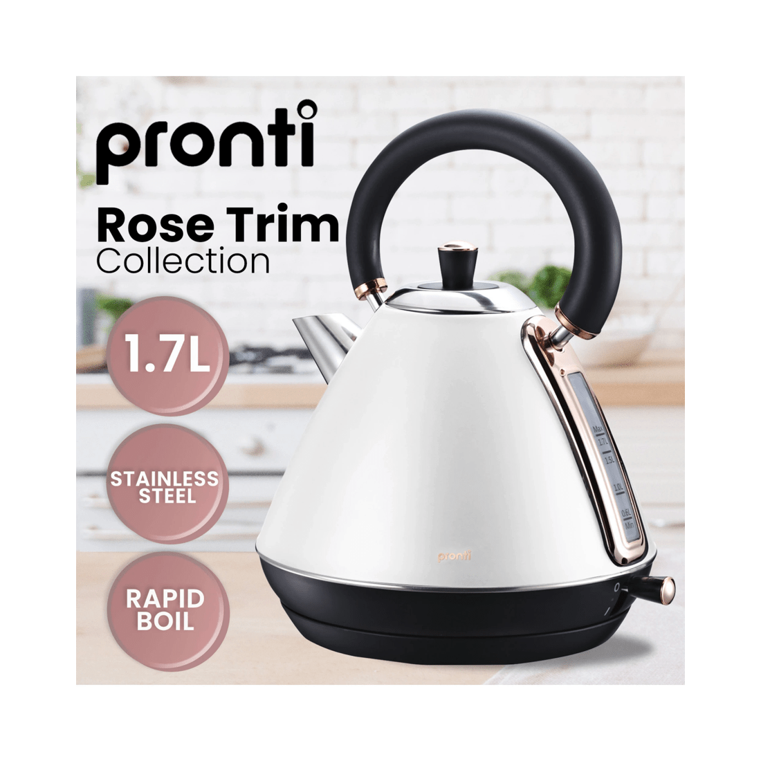 4 Pronti Toaster, Kettle And Coffee Machine Breakfast Set - White, 4 of 10