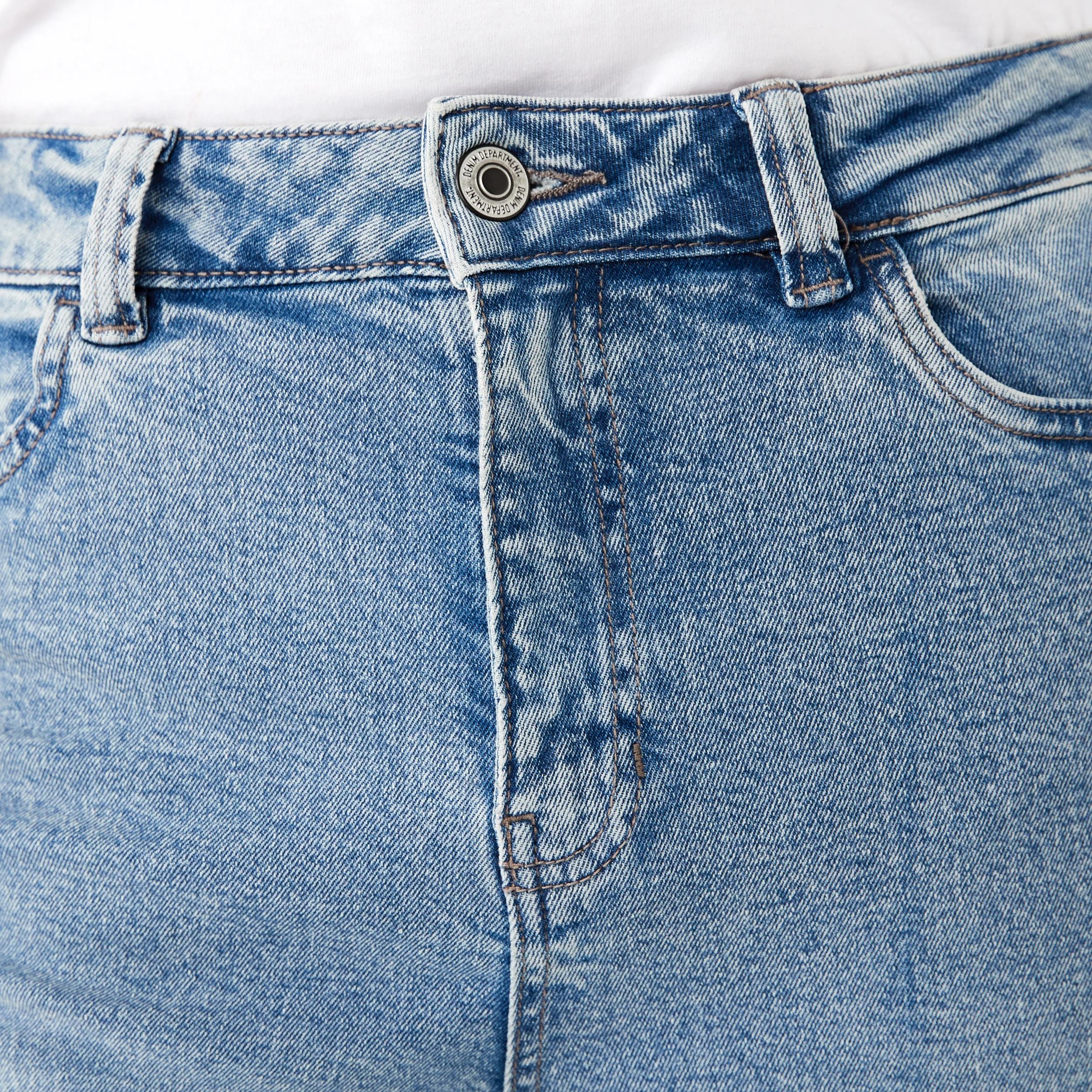5 High Rise Straight Jeans MID WASH, 5 of 9