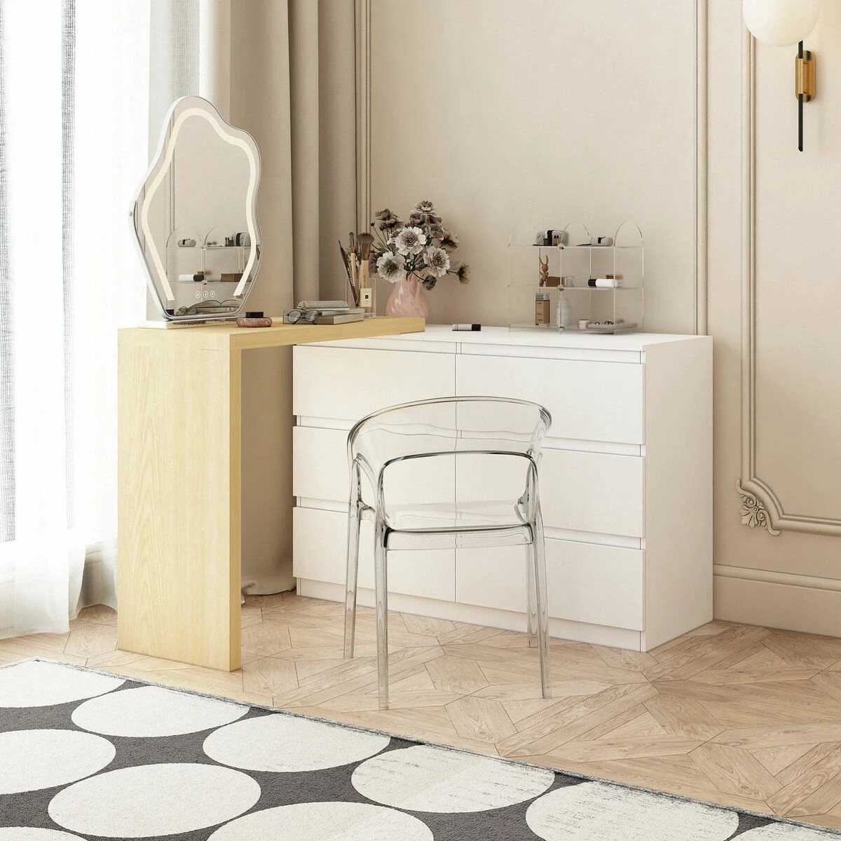 4 Ausway 6 Chest of Drawers Dresser Makeup Vanity Tallboy Storage Cabinet, 4 of 8