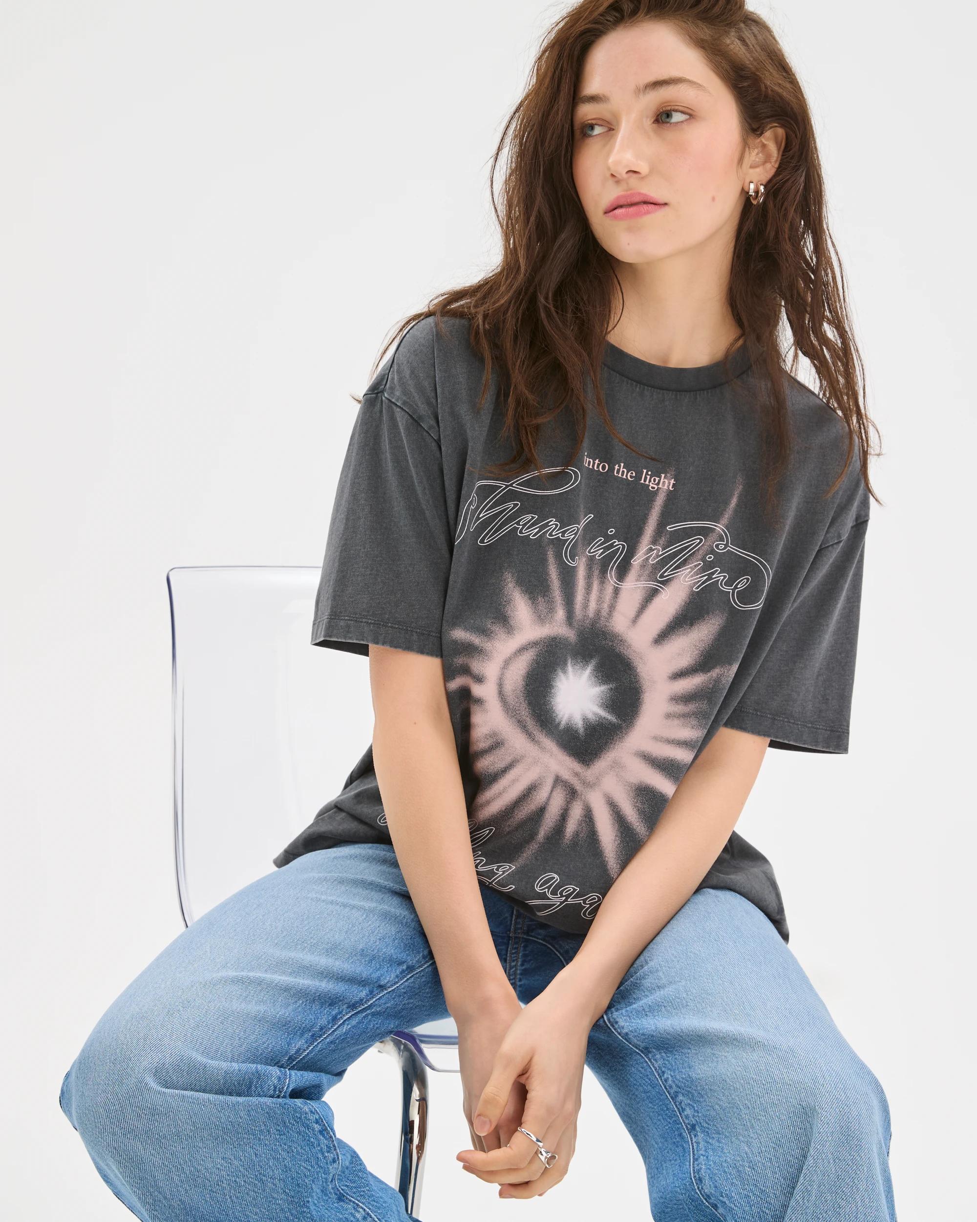 1 Lily Loves Australian Cotton Boyfriend T-Shirt FALLING AGAIN, 1 of 7