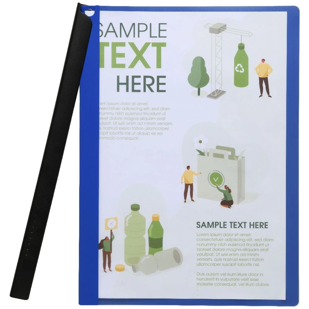 2 J.Burrows A4 Clamp File Blue, 2 of 3