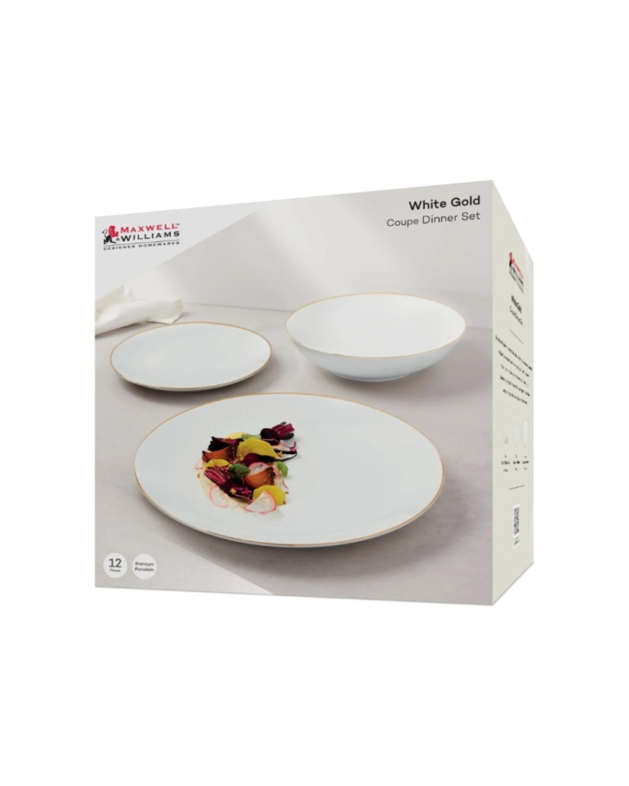 2 Maxwell And Williams 12pc Porcelain Dinner Set Coupe - White, 2 of 2