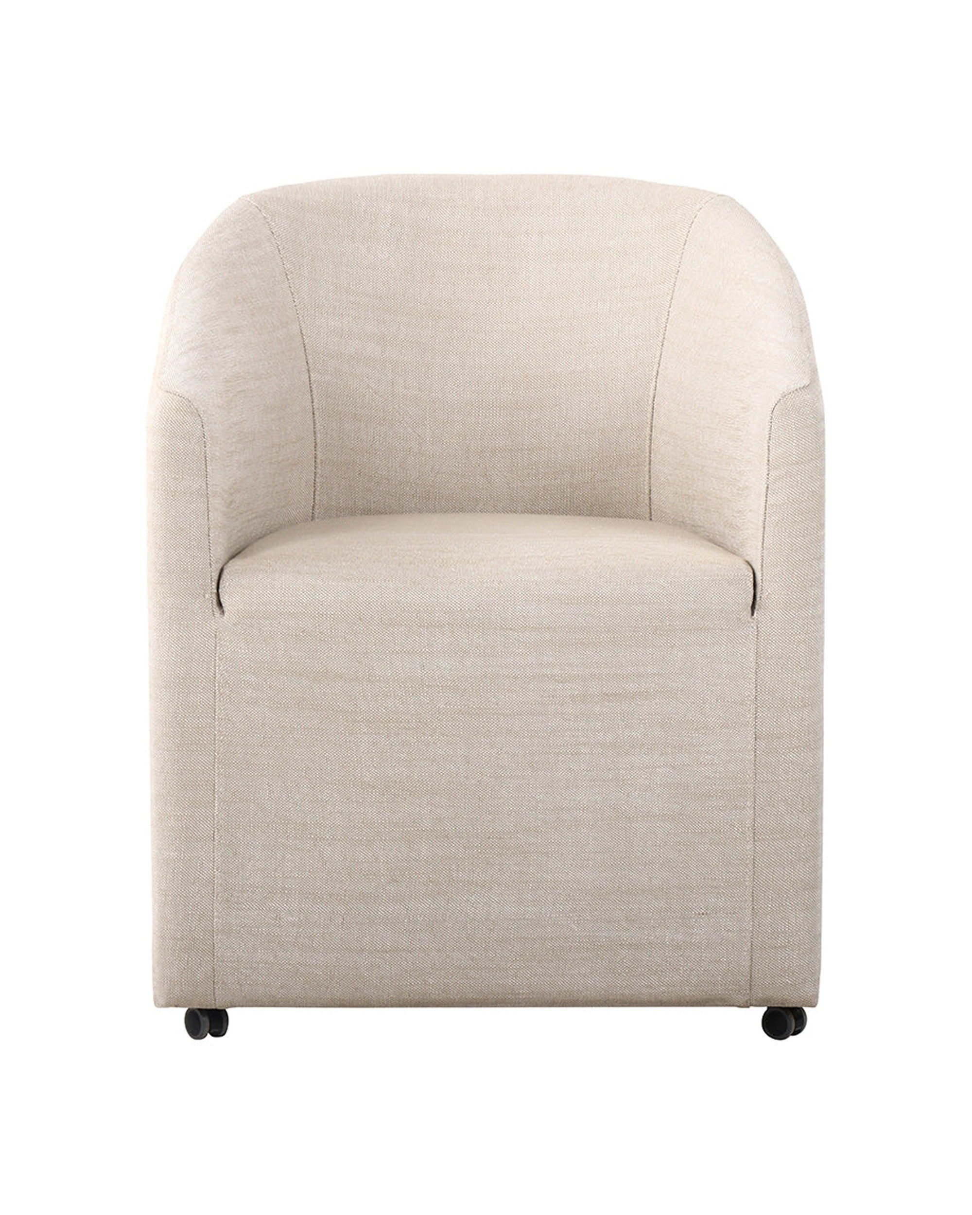 1825 Interiors Milan Dining Chair On Wheels - Beige - Kmart
