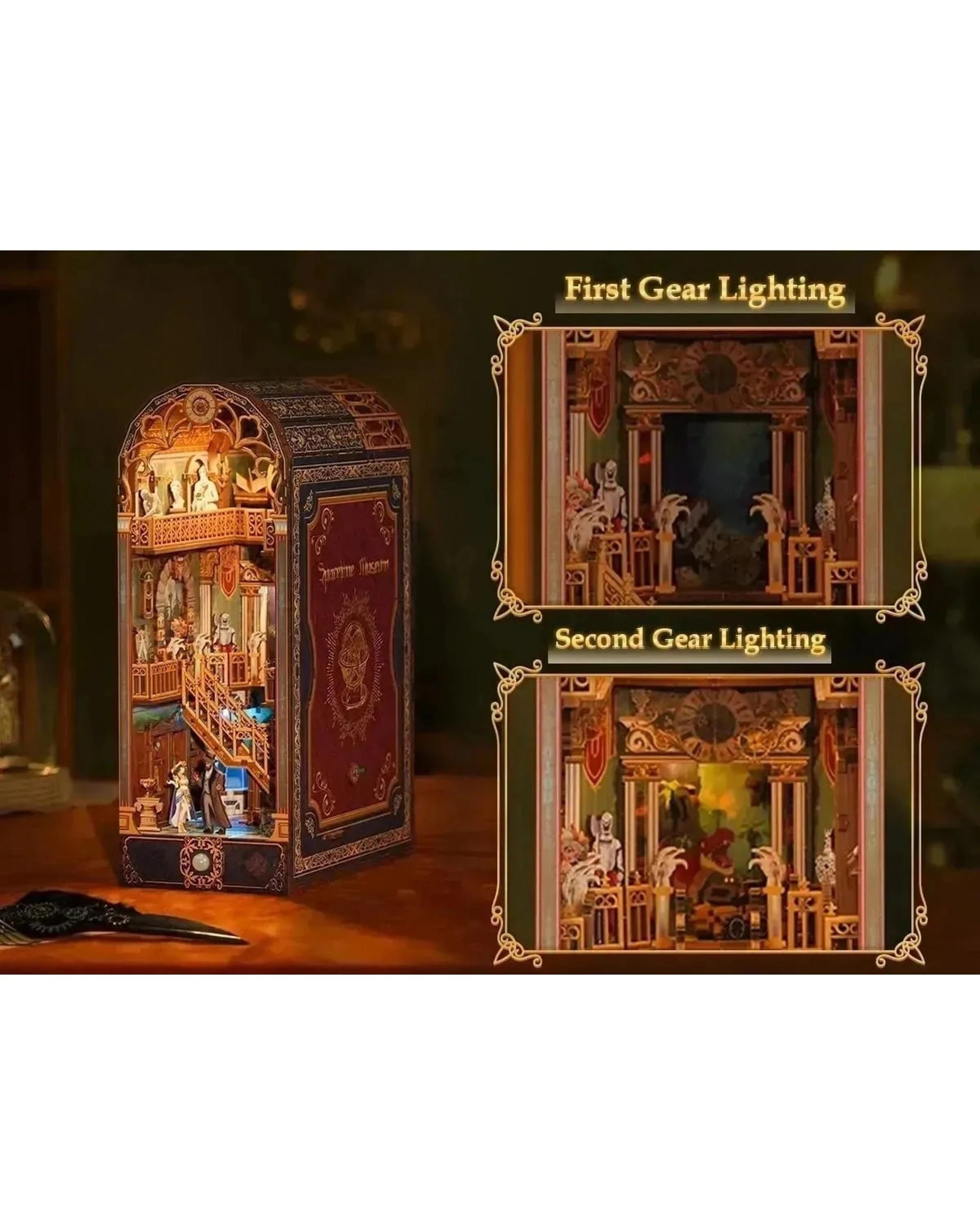 5 Tonecheer 3D Wooden Puzzle DIY Book Nook Kit - Spacetime Museum, 5 of 10