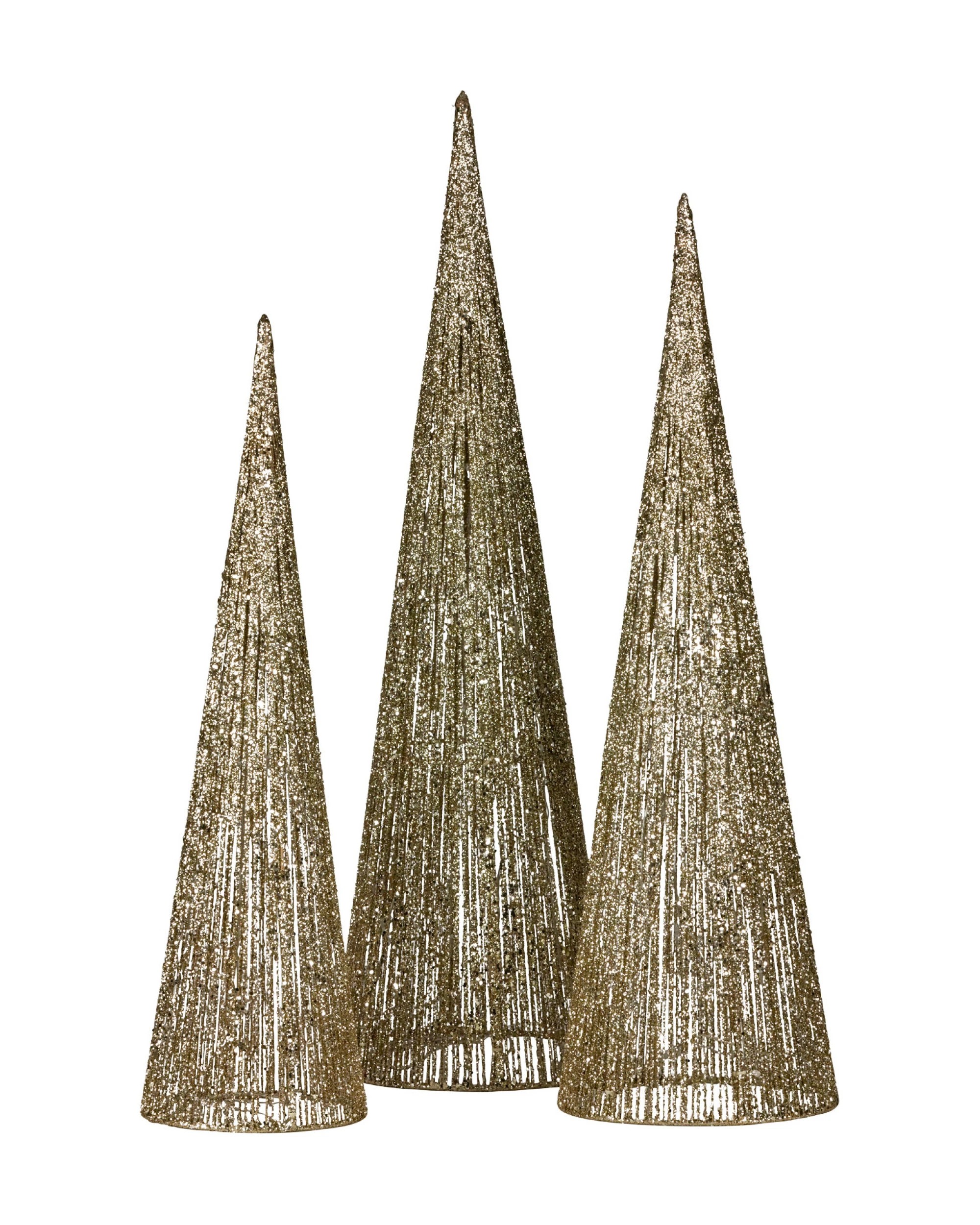 4 Christabelle 3pc Christmas Tree Indoor Outdoor Display Decoration Led Lights Front Yard Lawn Statue Ornament, 4 of 7