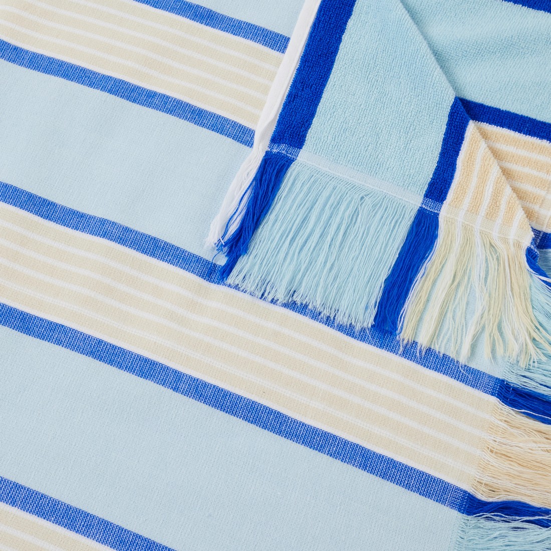 5 Turkish Cotton Beach Towel - Blue, 5 of 6