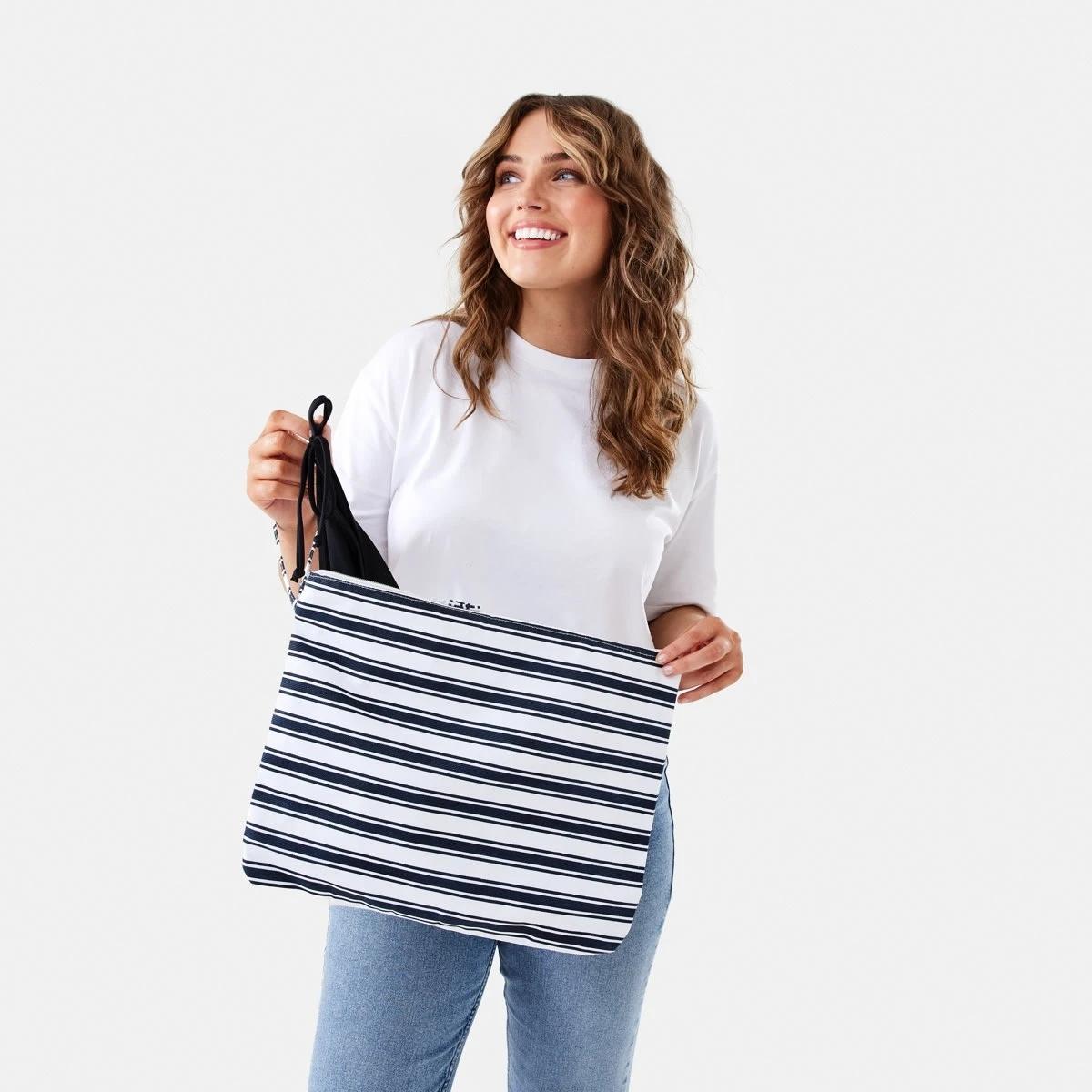 3 Large Bikini Bag NAVY STRIPE NAVY BLAZER, 3 of 4