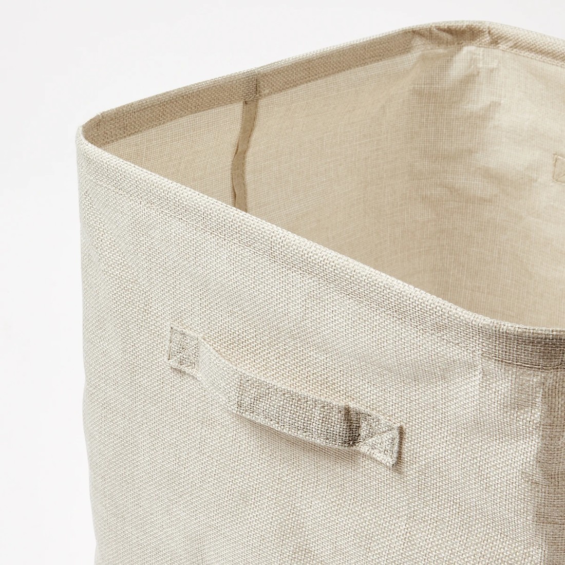 8 Linen Look Open Storage Box - Beige, 8 of 9