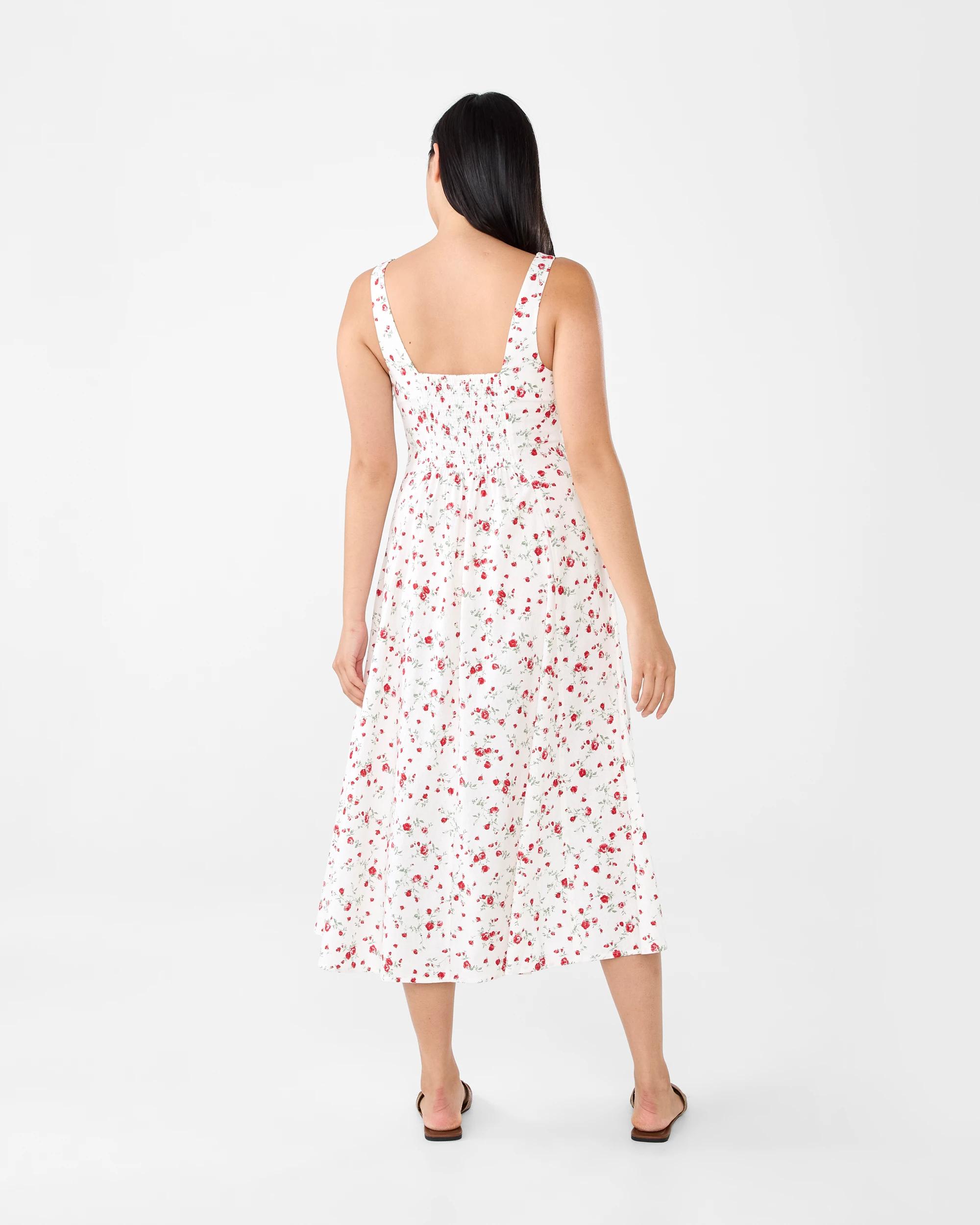 Sleeveless Square Neck Panel Midi Dress - Kmart