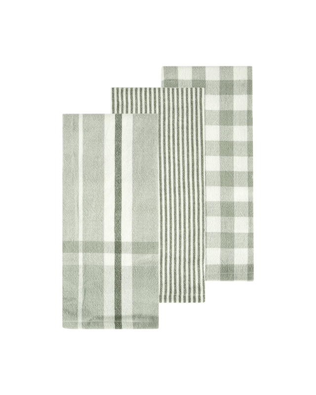 3 Pack Green Patterned Tea To