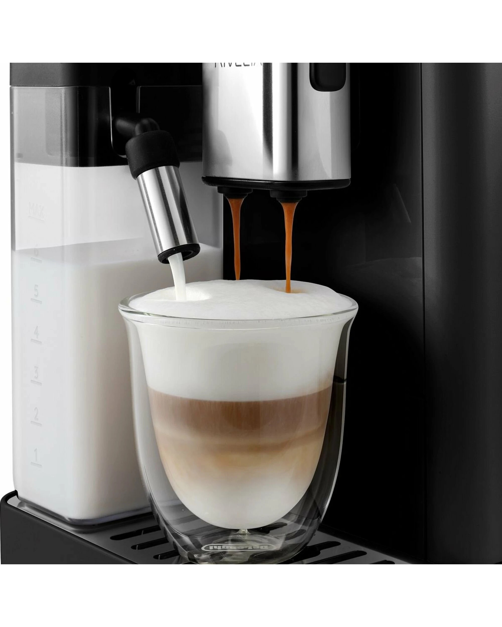 4 DeLonghi Rivelia Fully Automatic Coffee Machine - Black, 4 of 5