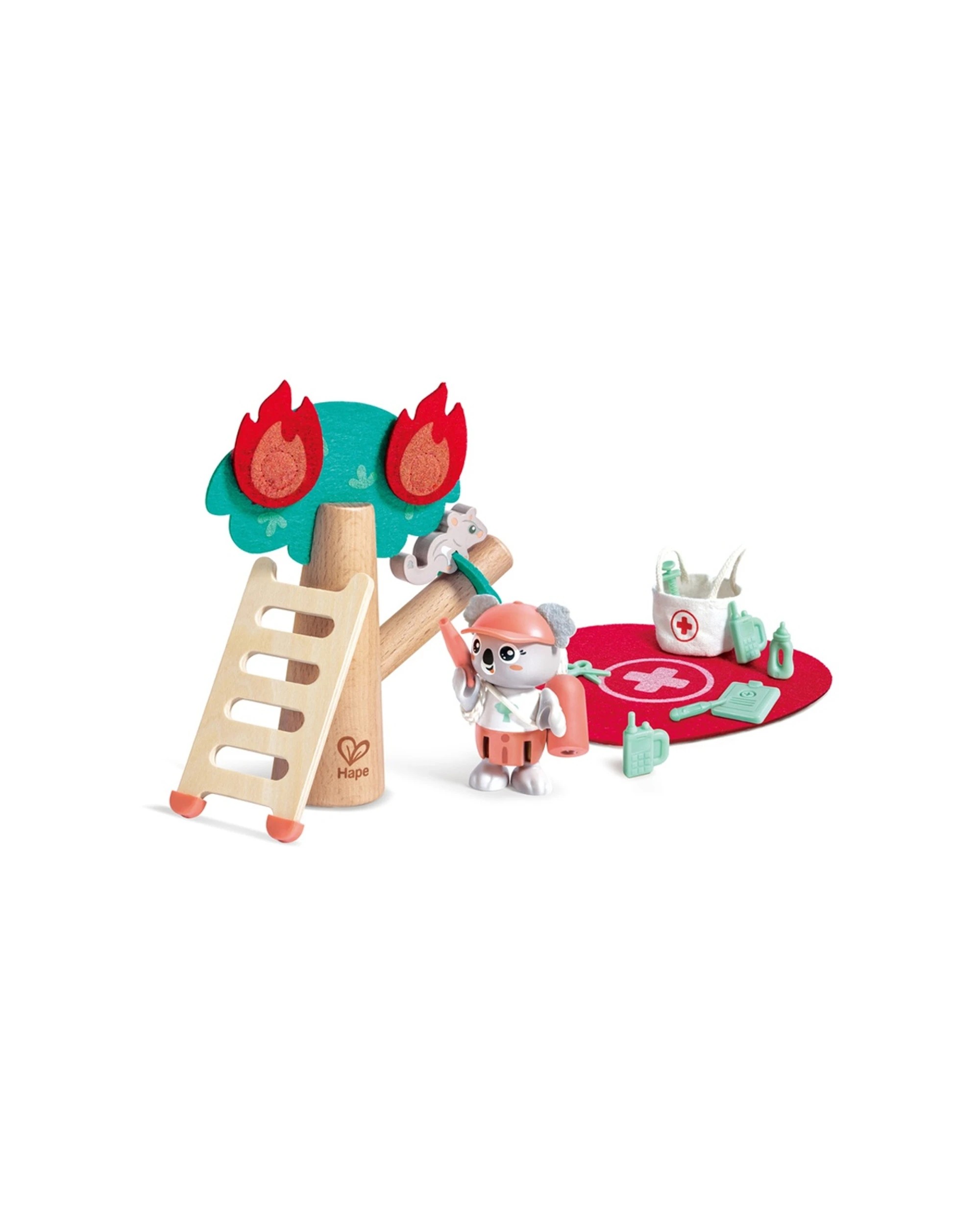1 Hape Forest Fire Rescue Playset Animal Medic Figure Kids Activity Toy - Multi, 1 of 4