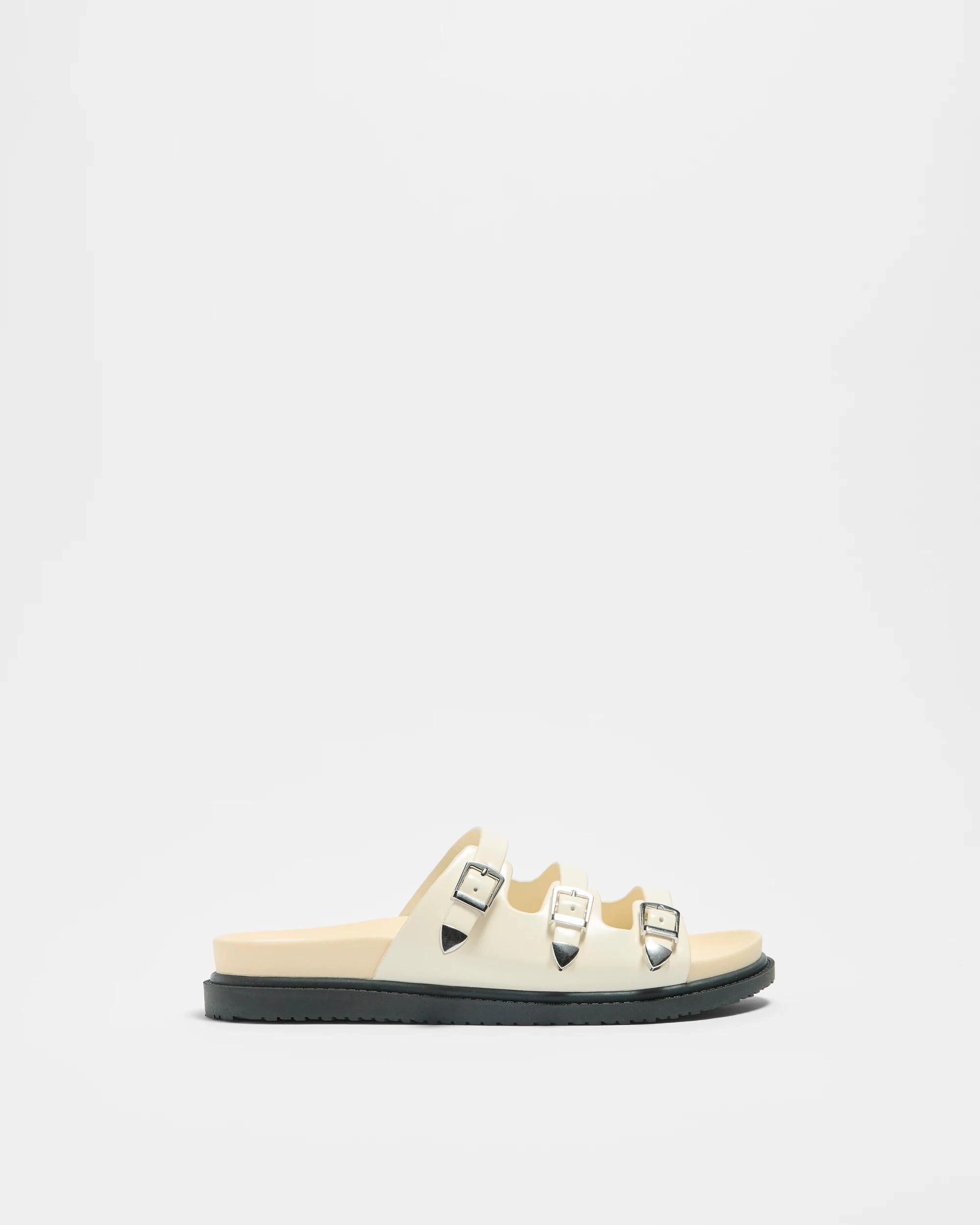 1 Target Womens Triple Strap Flat Sandal - Cyprus IVORY PATENT, 1 of 3