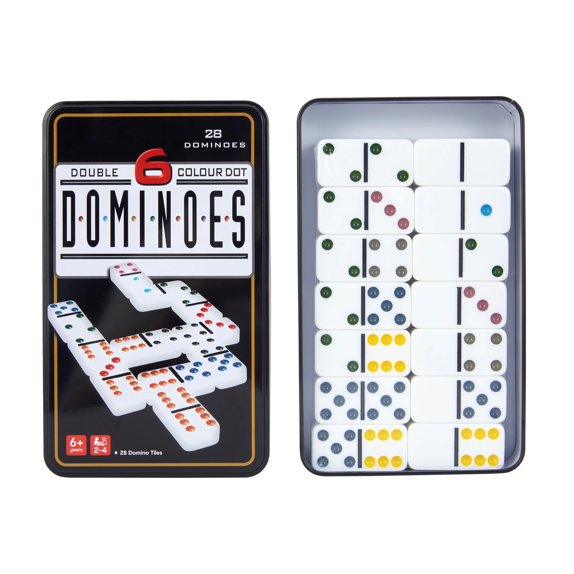 2 28 Piece Double 6 Colour Dot Dominoes Game, 2 of 6