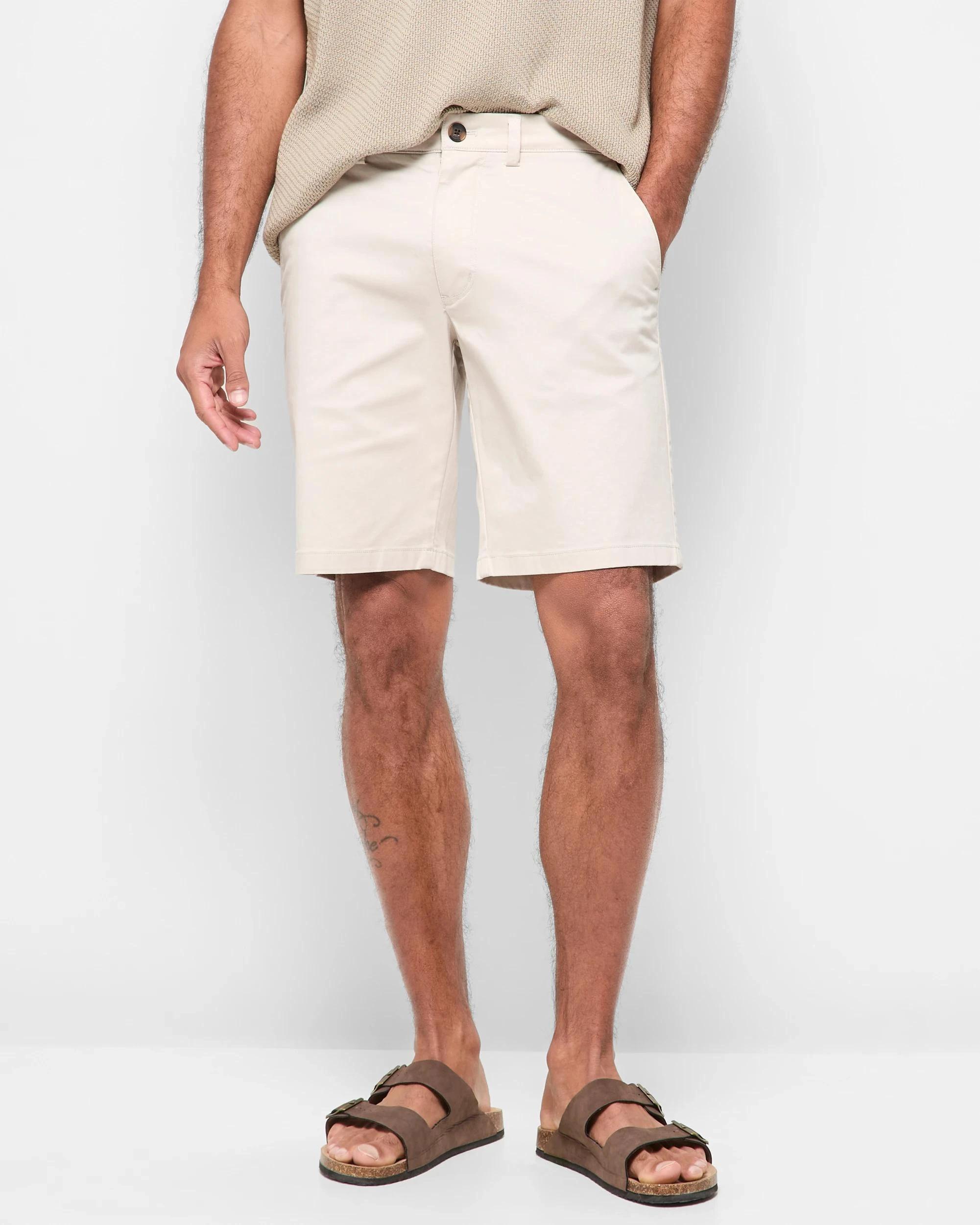 1 Target Australian Cotton Regular Stretch Chino Shorts LIGHT STONE, 1 of 5