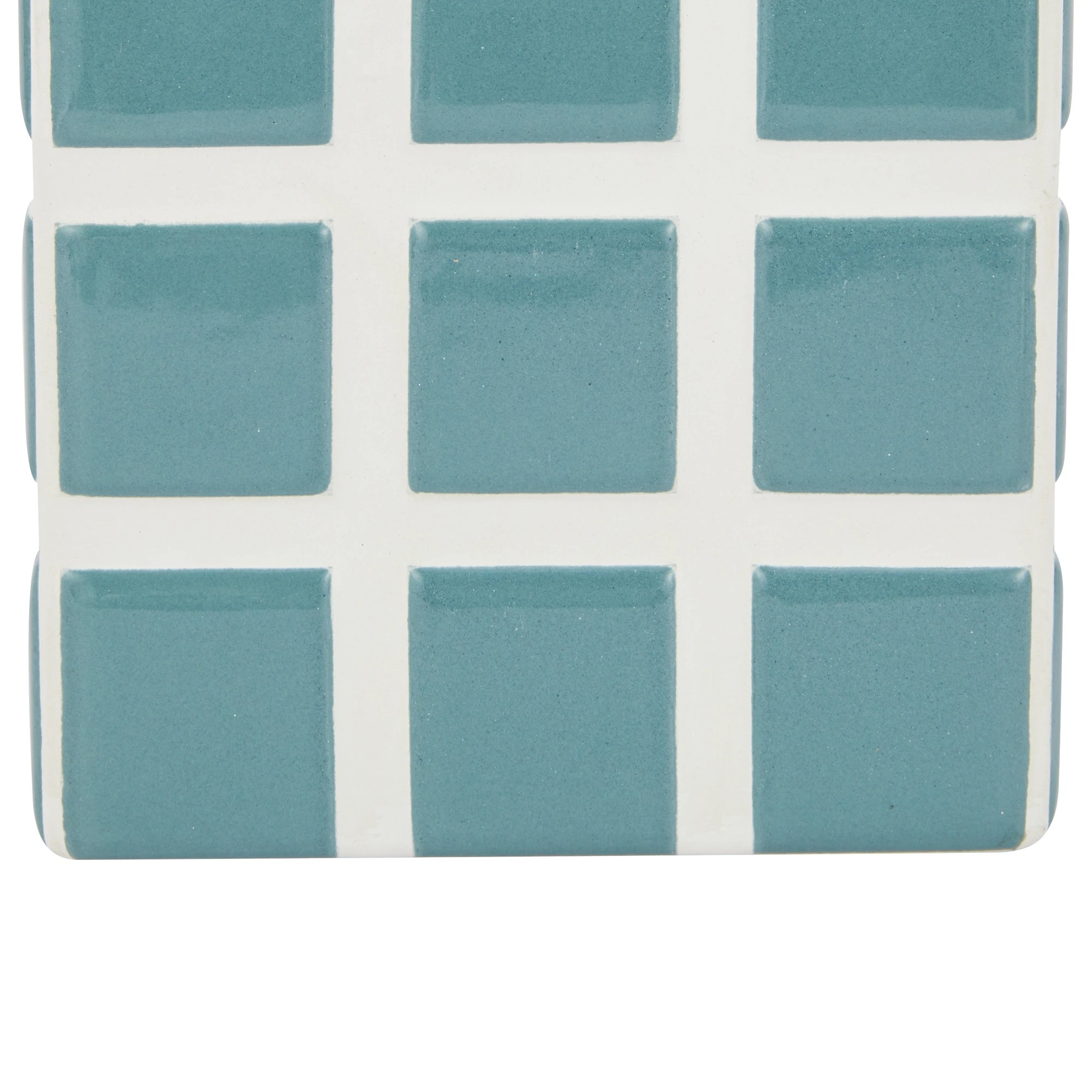 3 Square Check Ceramic Pot, 3 of 4