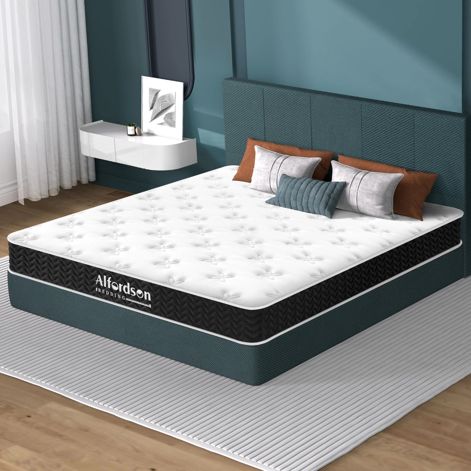 2 Alfordson Mattress 14CM Tight Top Spring Foam Bedding Medium Firm - Double Bed, 2 of 10