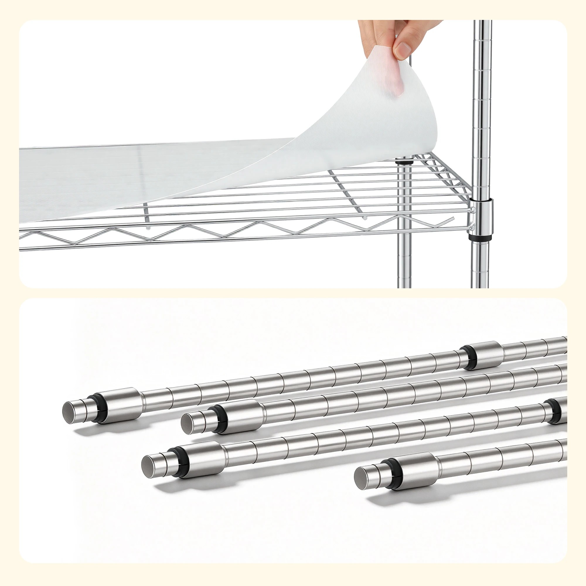 7 Artiss 5-Tier Kitchen Rack Shelf Shelving Unit Adjustable Metal Storage Shelves for Garage Laundry - Silver, 7 of 9