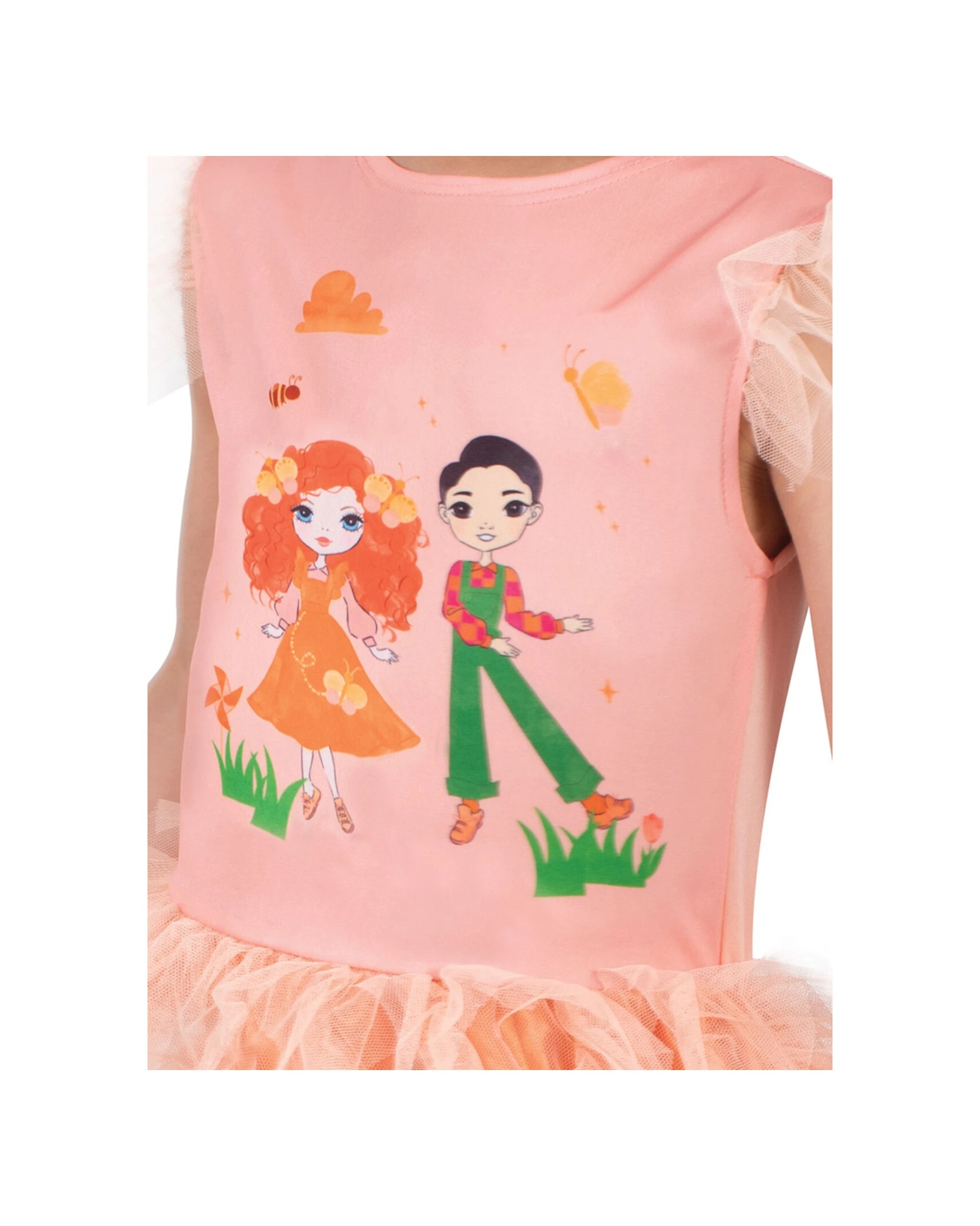 3 Emma Memma Elvin Melvin Deluxe Costume Kids Peach - Orange, 3 of 3