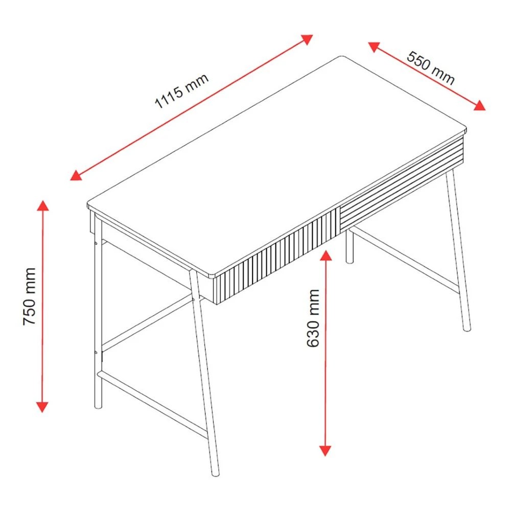 10 Studymate Vinci 2 Drawer Desk Oak and White Desks, Tables and Workstations, 10 of 10