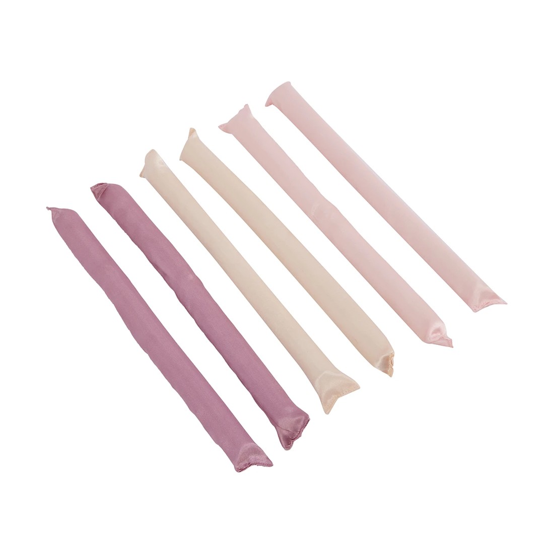 3 OXX Haircare 9 Piece Heatless Bendy Rollers - Off-White, Purple and Pink, 3 of 8