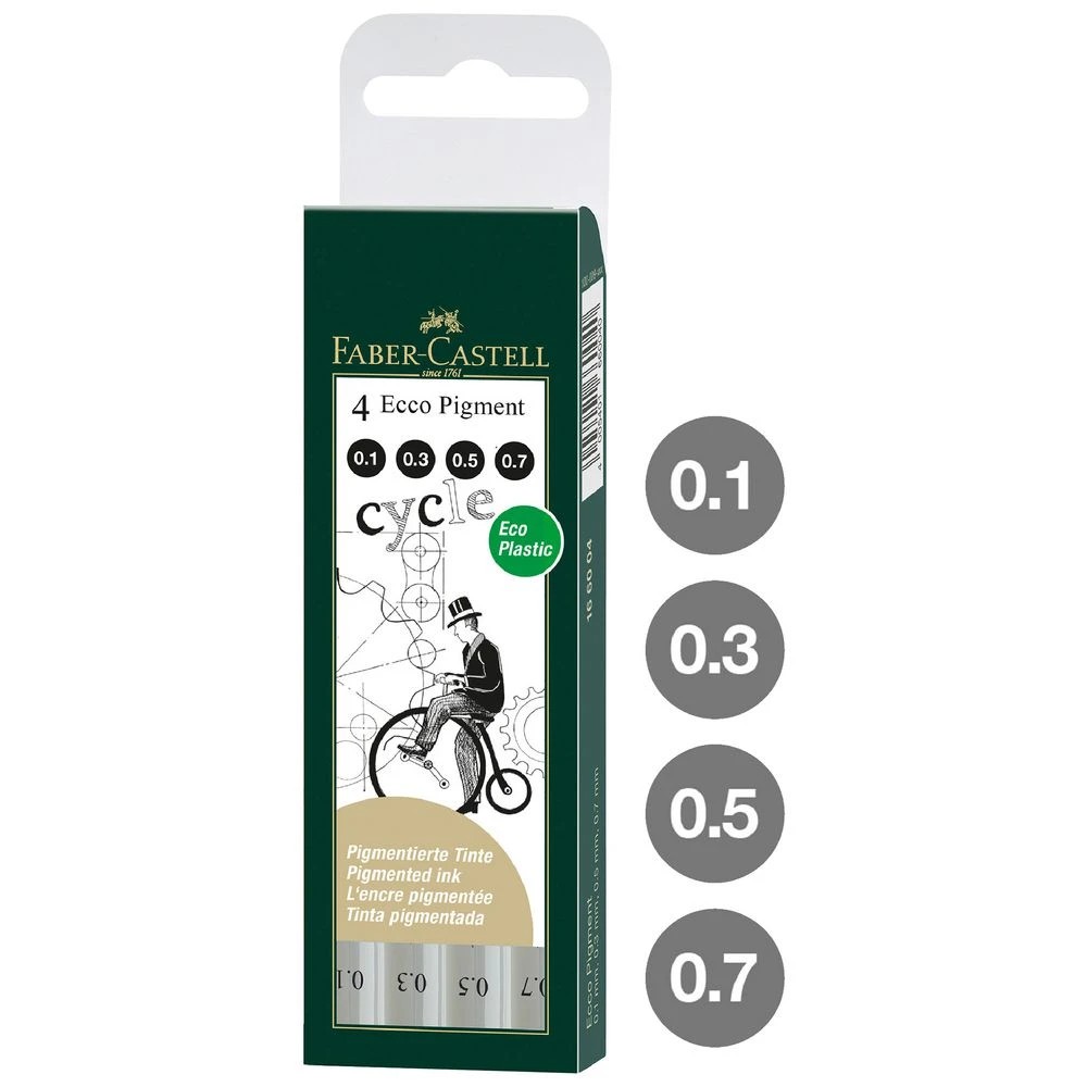 3 Faber-Castell Ecco Pigment Fineliner Odds 4 Pack, 3 of 6